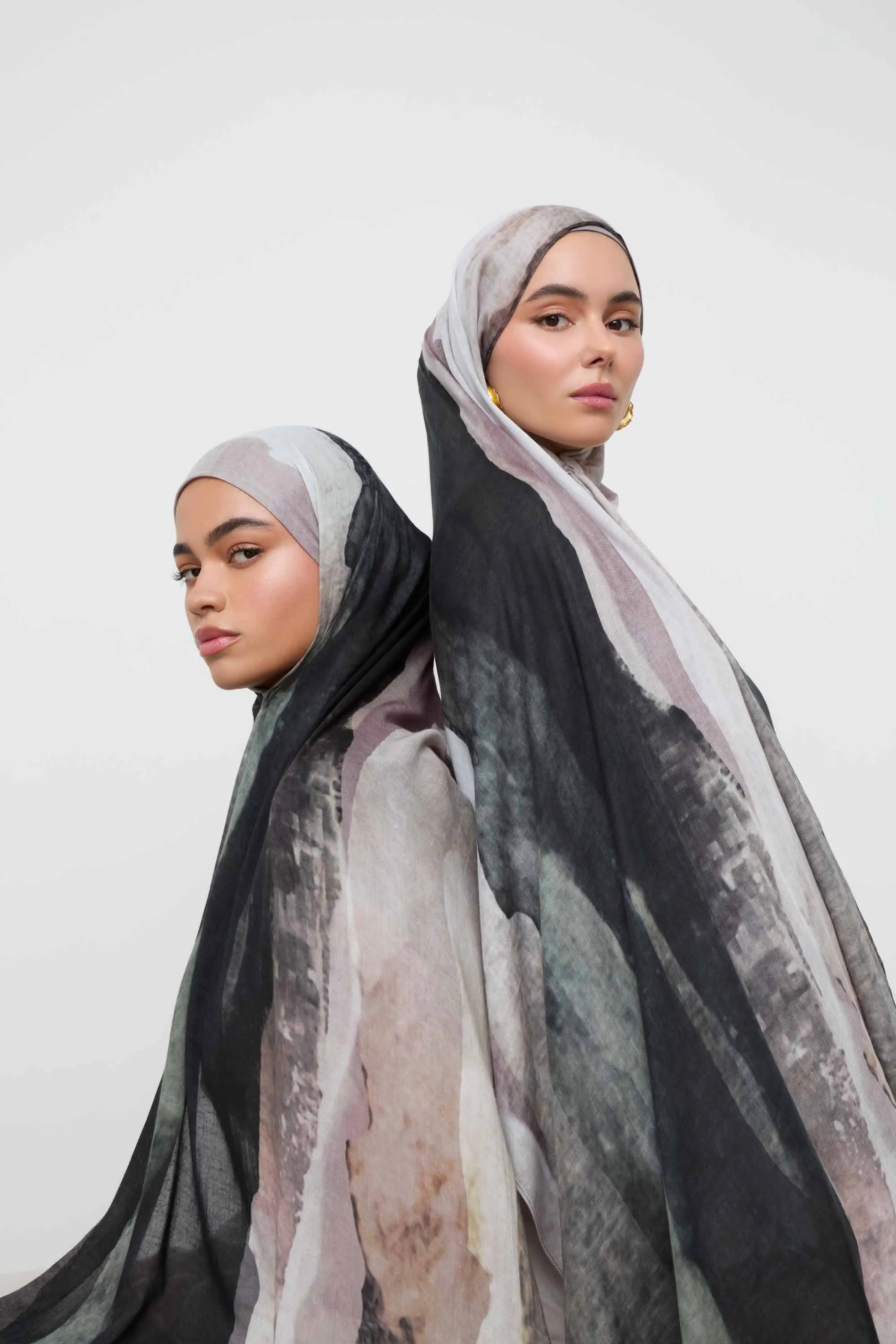 Printed Modal Hijab - Dune Sands