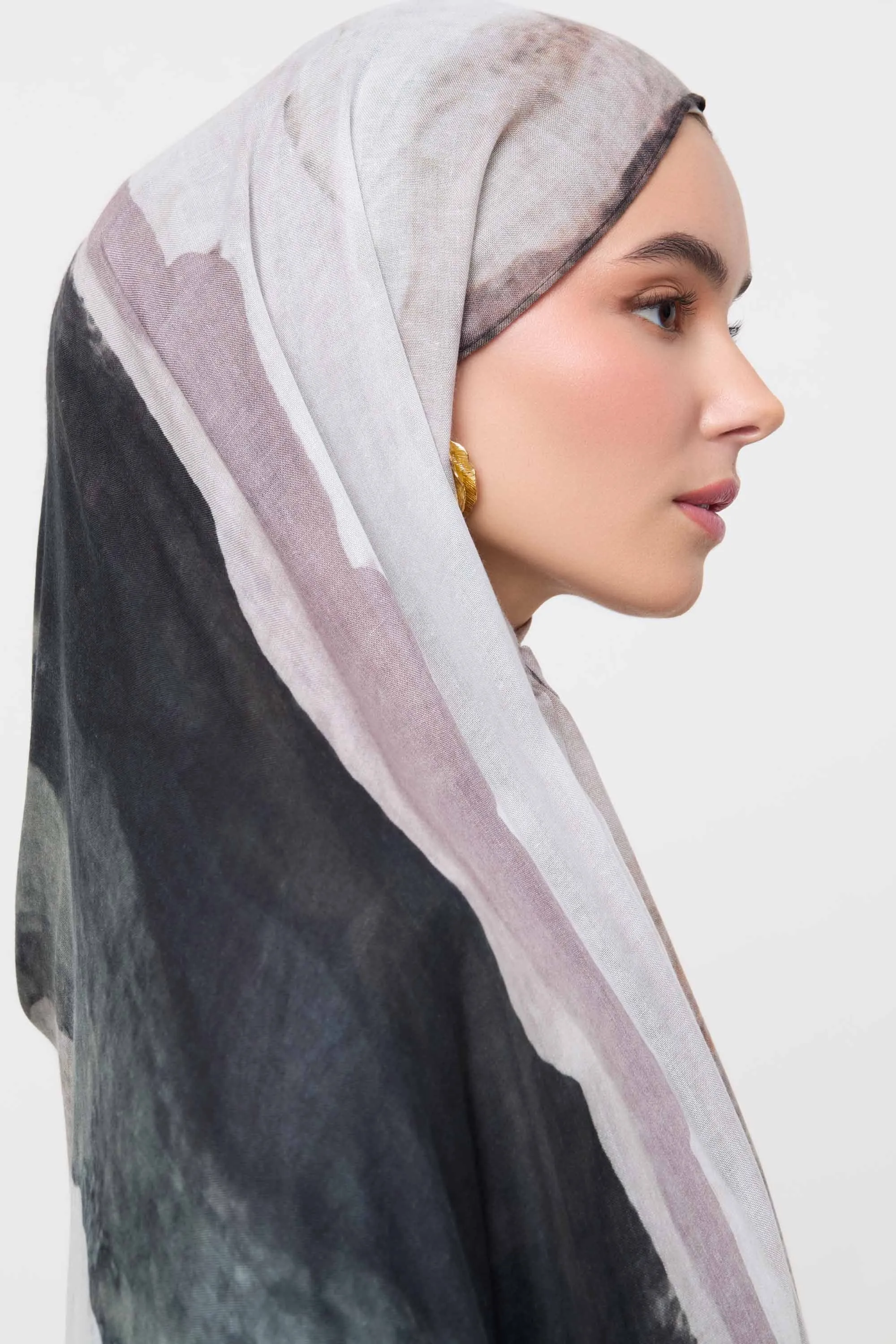 Printed Modal Hijab - Dune Sands