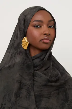 Printed Modal Hijab - Ebony Mist