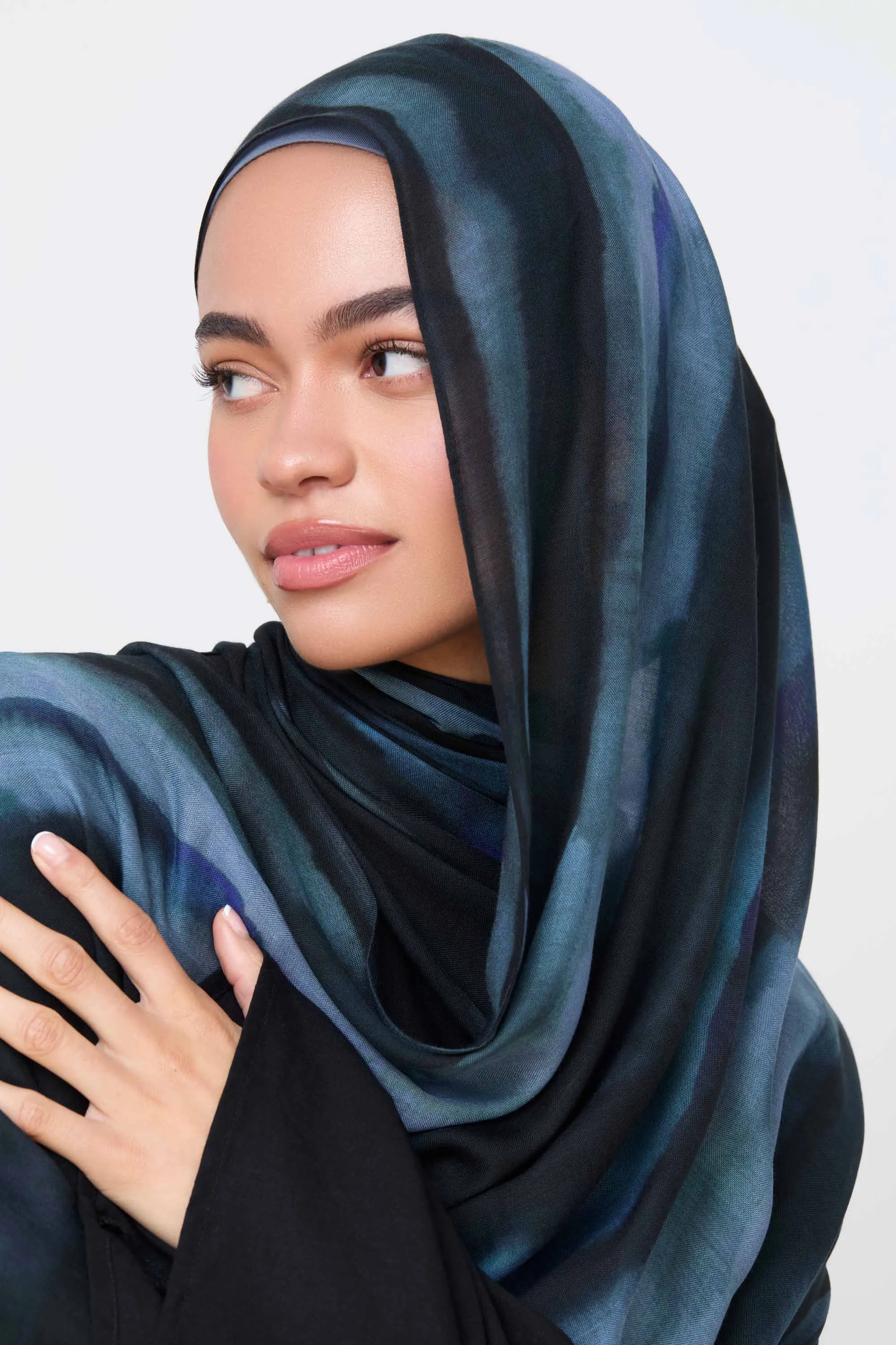 Printed Modal Hijab - Twilight Waves