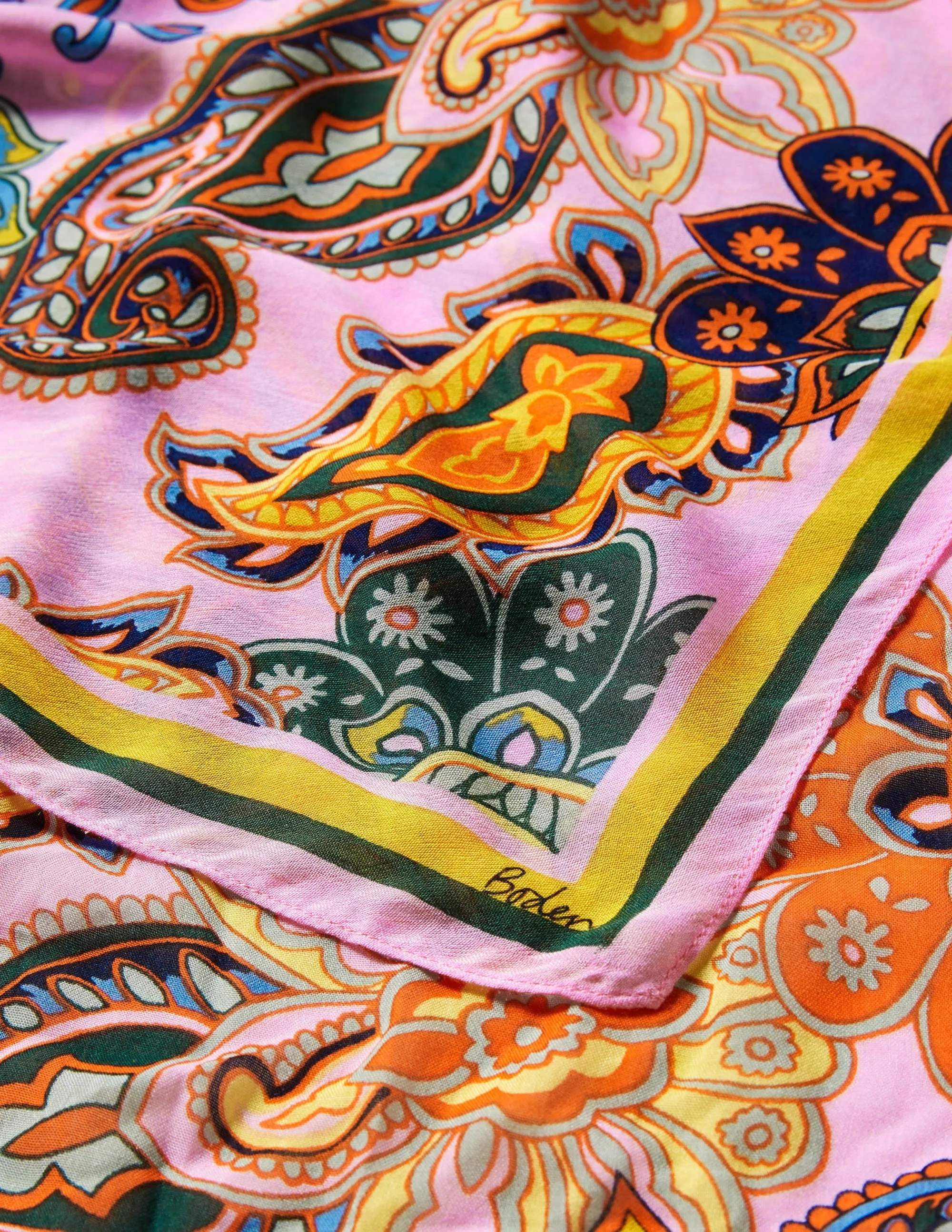 Printed Modal Scarf-Cherry Blossom. Paisley Charm