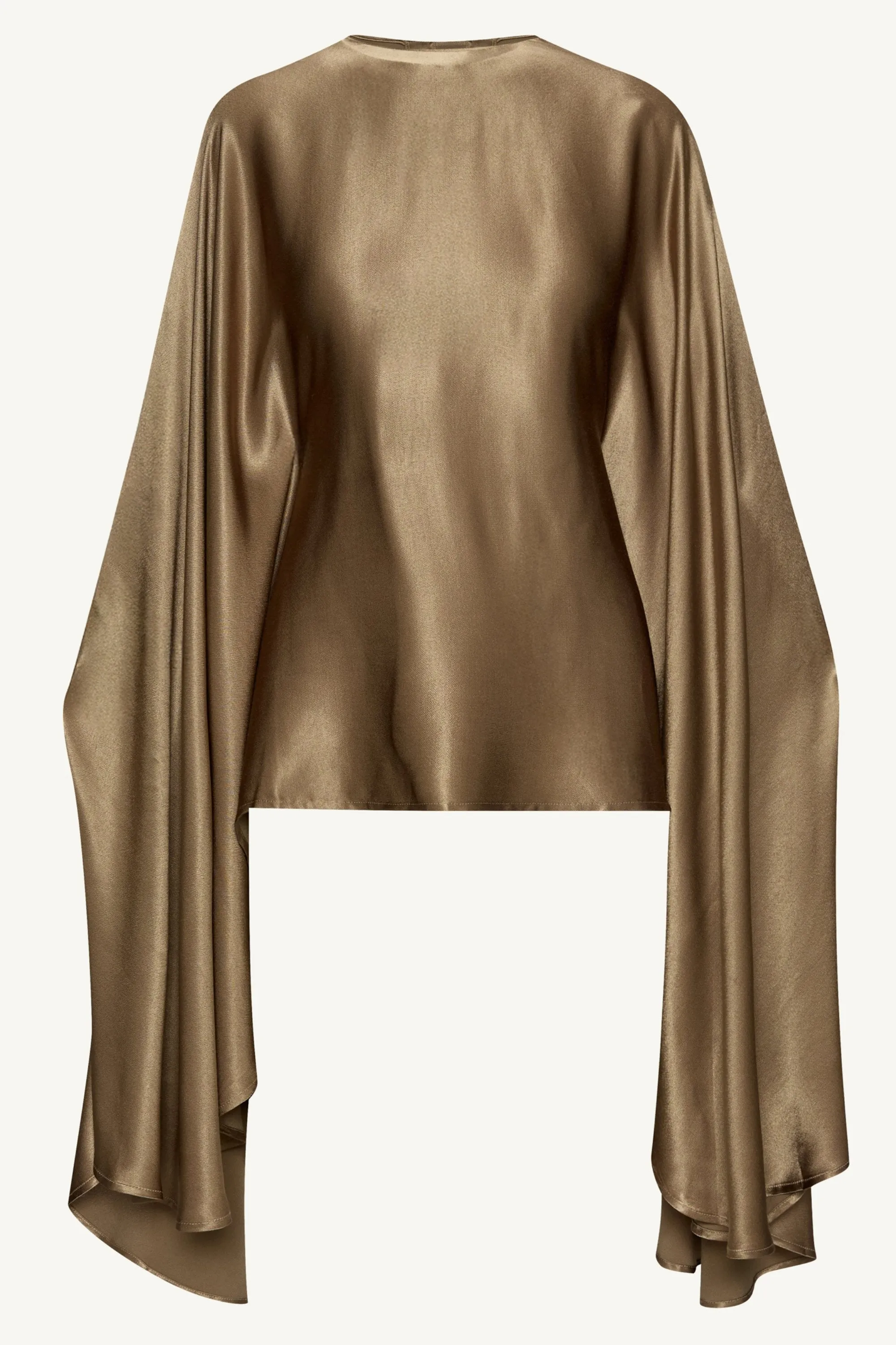 Razan Silk Inner Tie Top - Desert Palm
