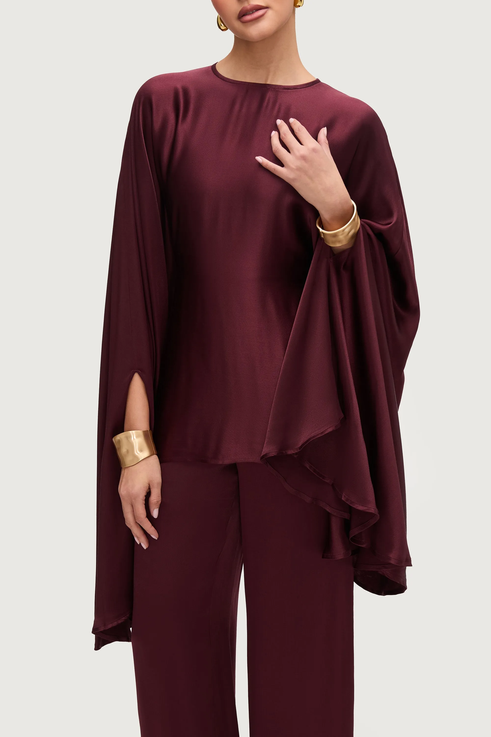Razan Silk Inner Tie Top - Karaz
