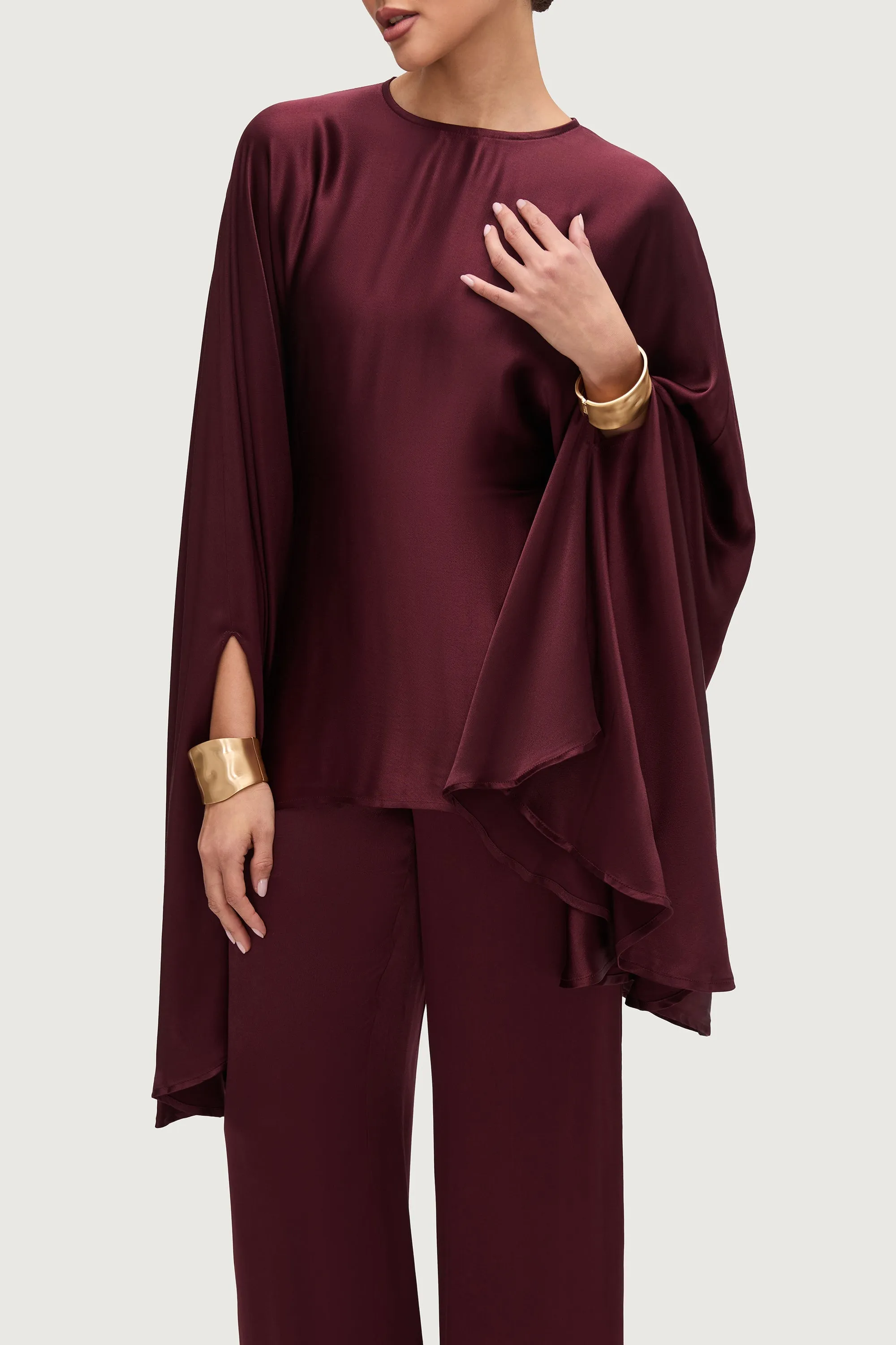 Razan Silk Inner Tie Top - Karaz