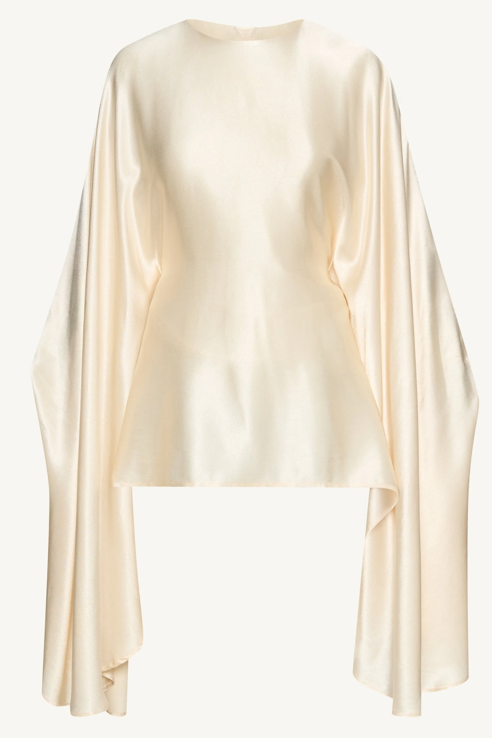 Razan Silk Inner Tie Top - Pearl