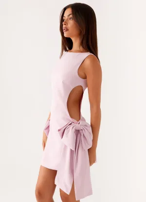 Rhodes Bow Mini Dress - Pink