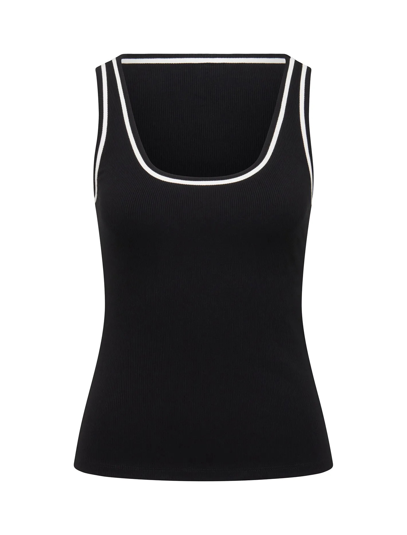 Rita Tipped Scoop Tank Top