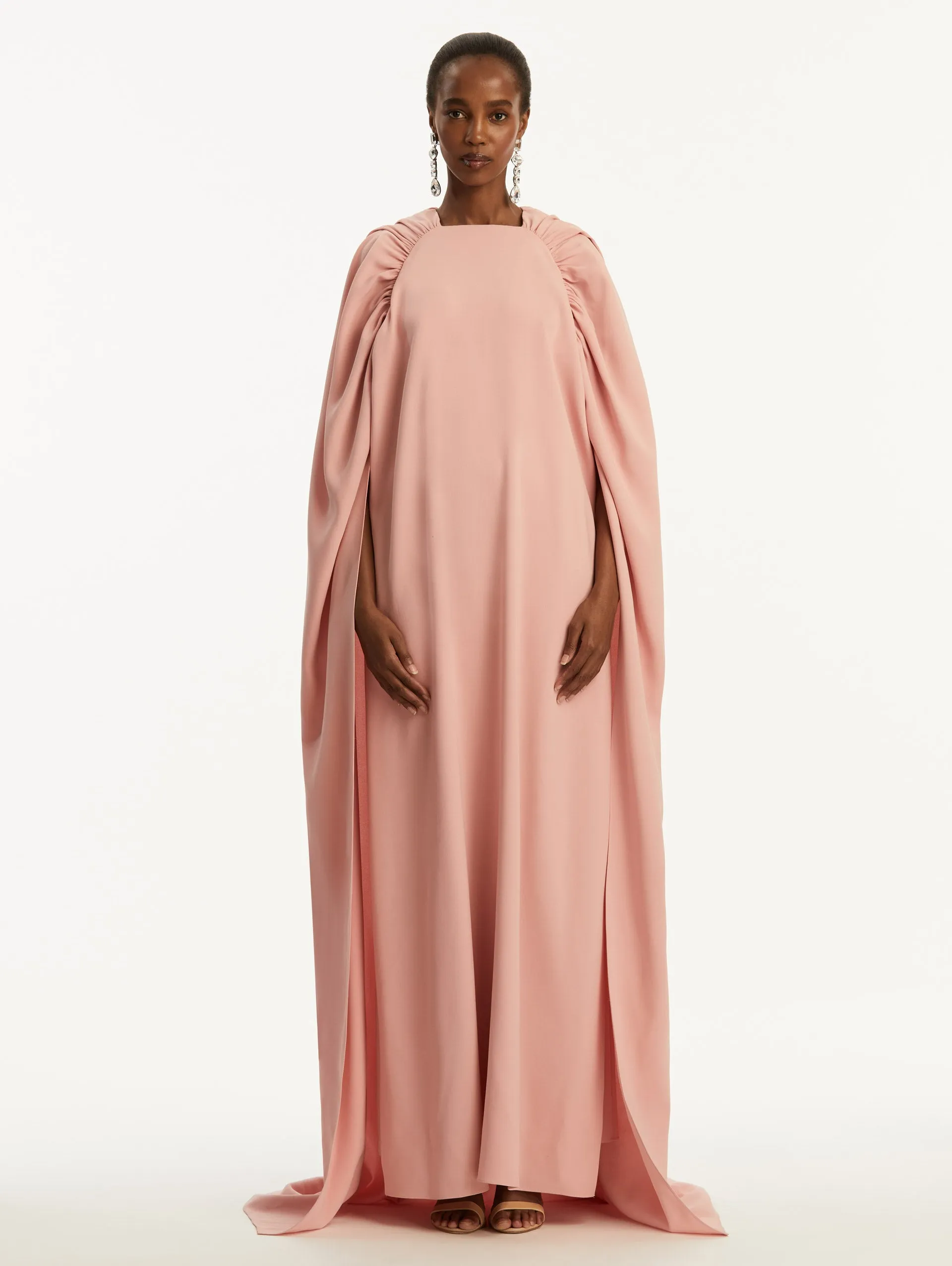 Rushed Shoulder Georgette Caftan