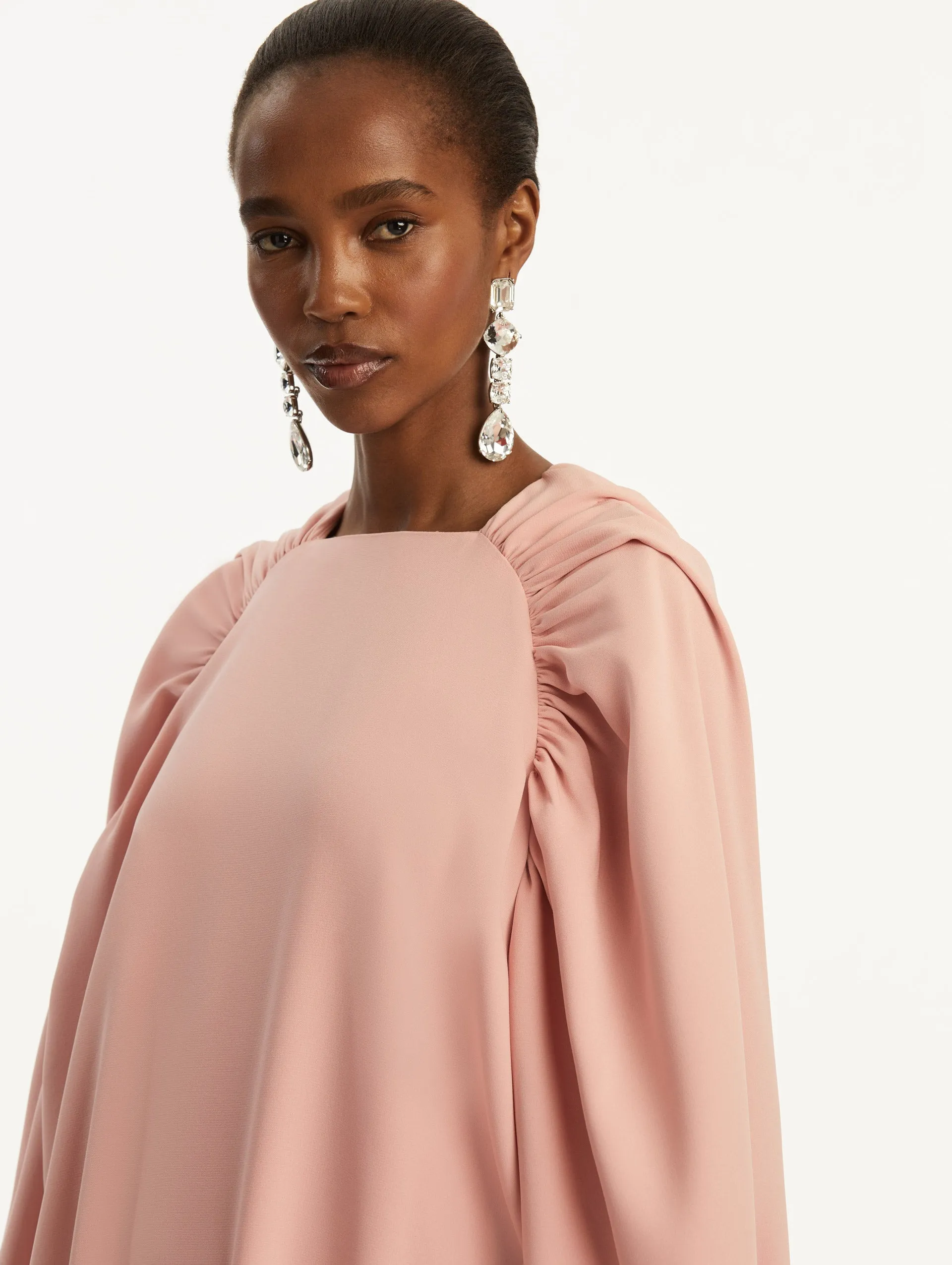 Rushed Shoulder Georgette Caftan