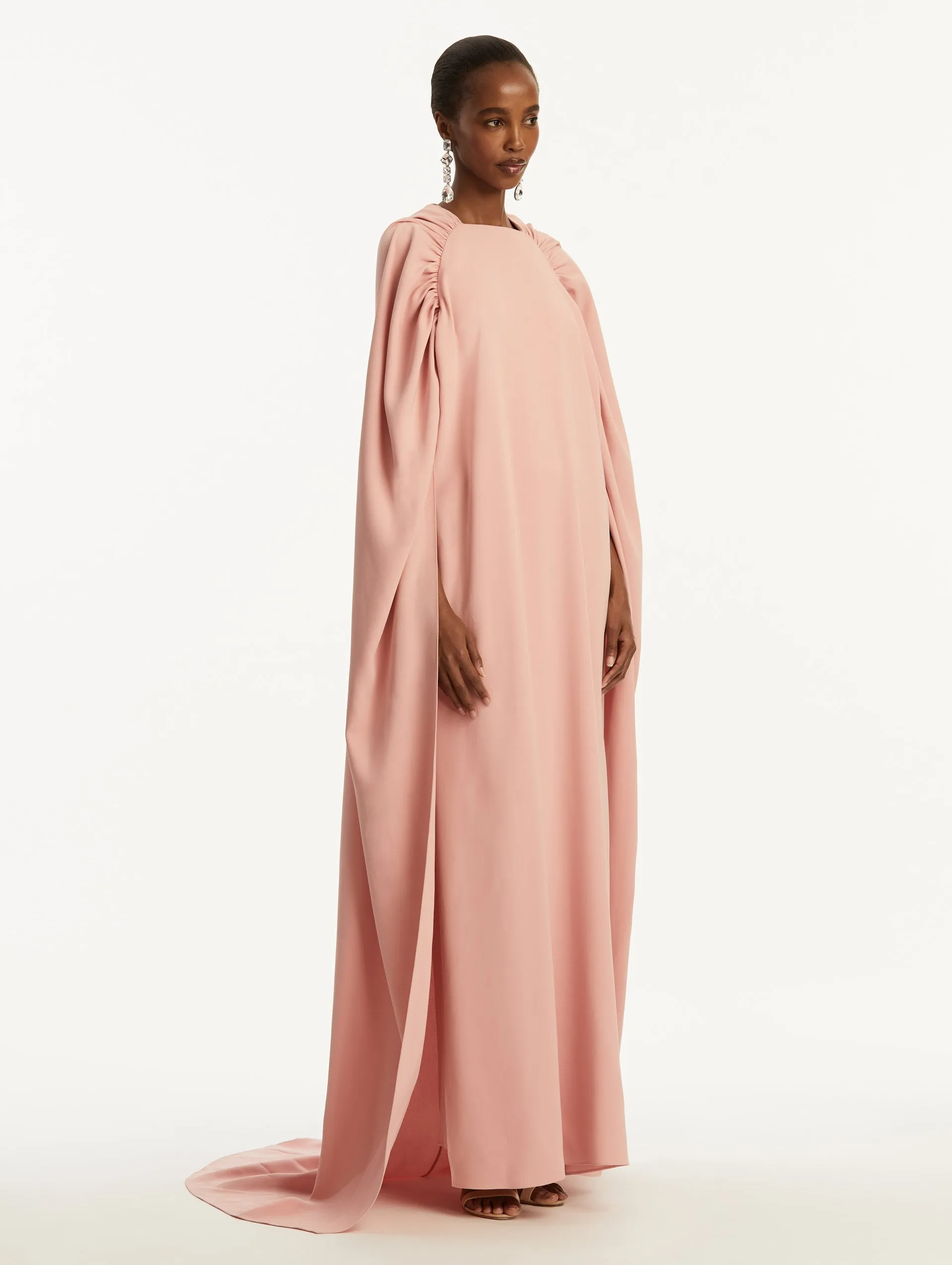 Rushed Shoulder Georgette Caftan