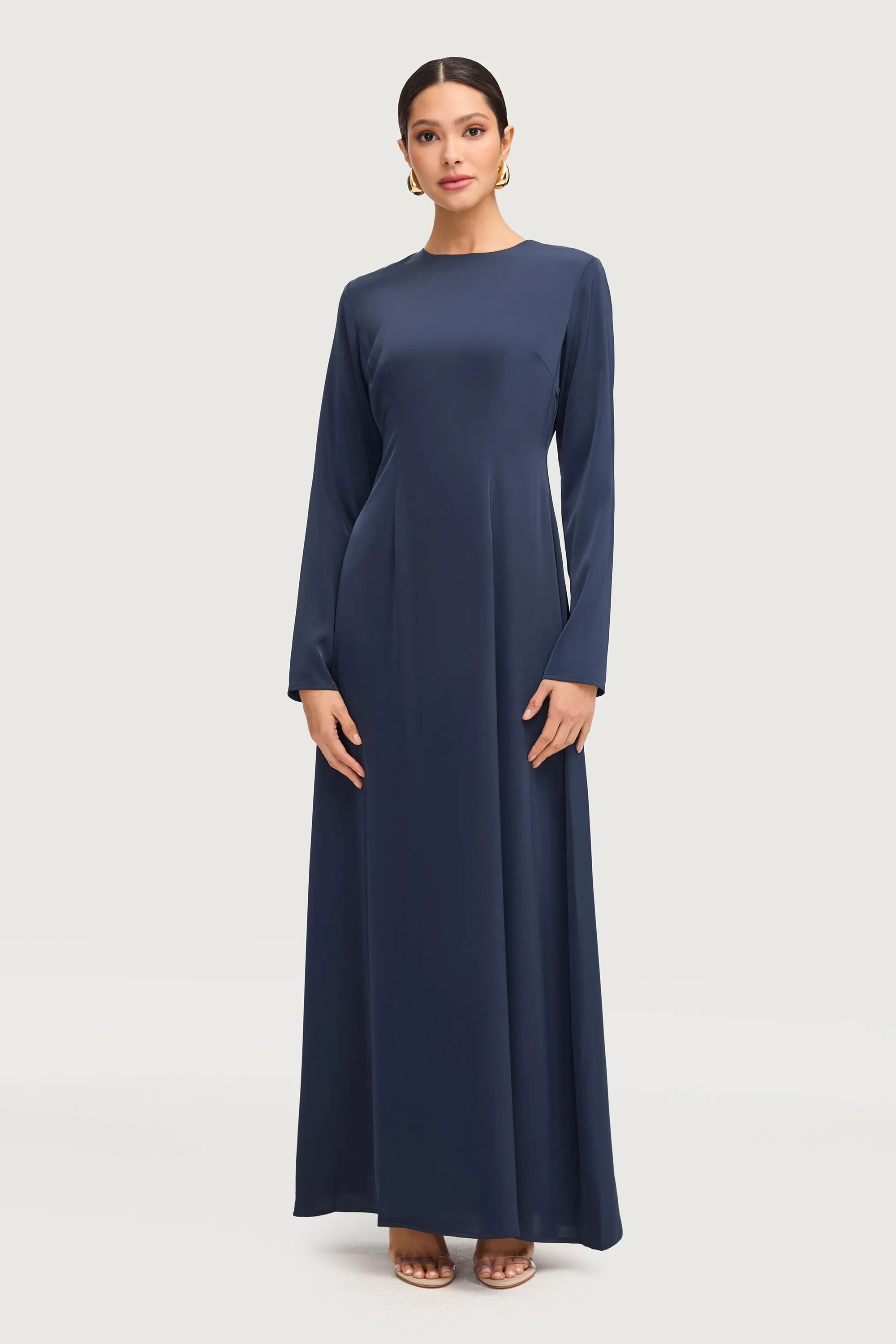 Safaa Two Piece Dress & Abaya Set - Twilight
