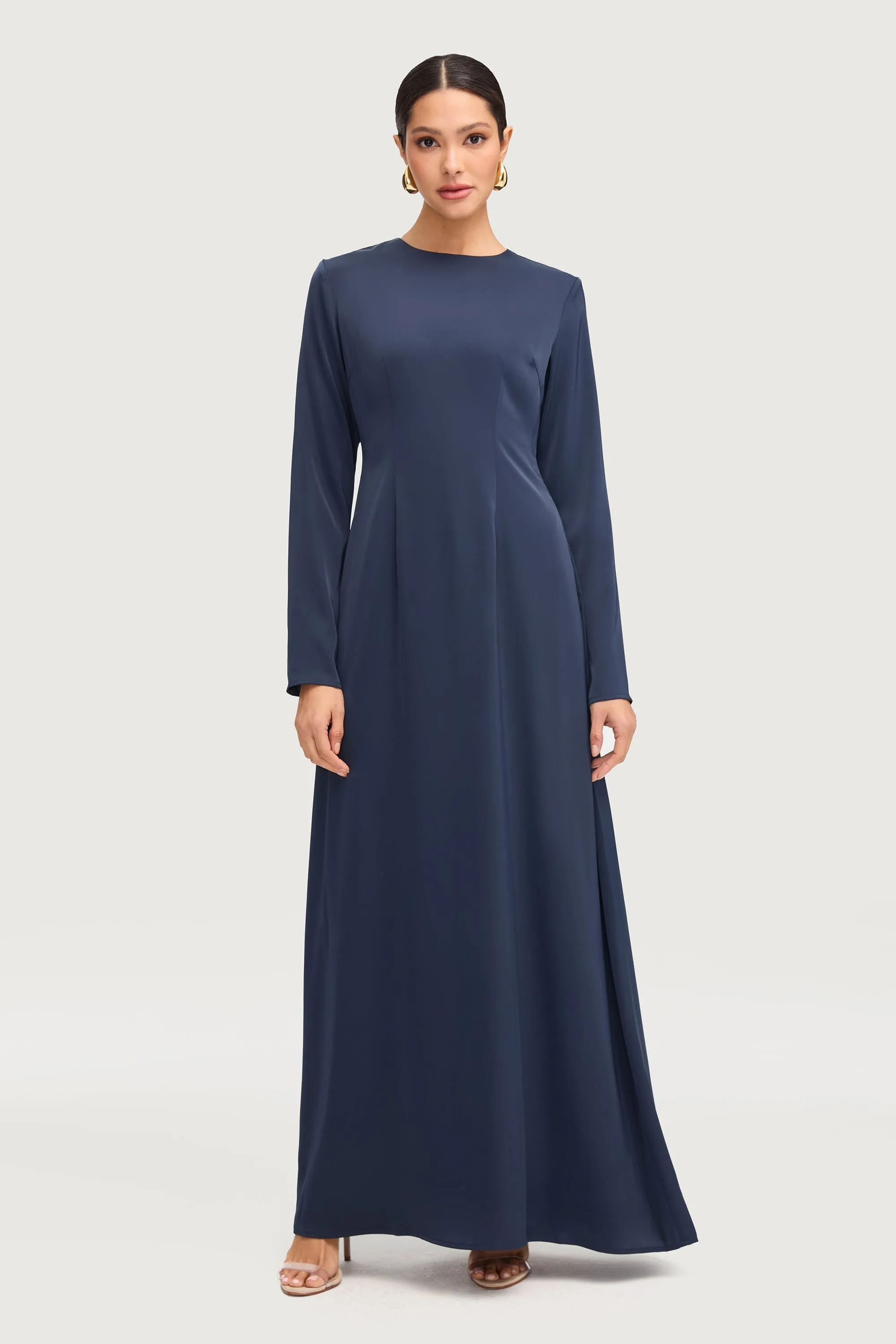 Safaa Two Piece Dress & Abaya Set - Twilight