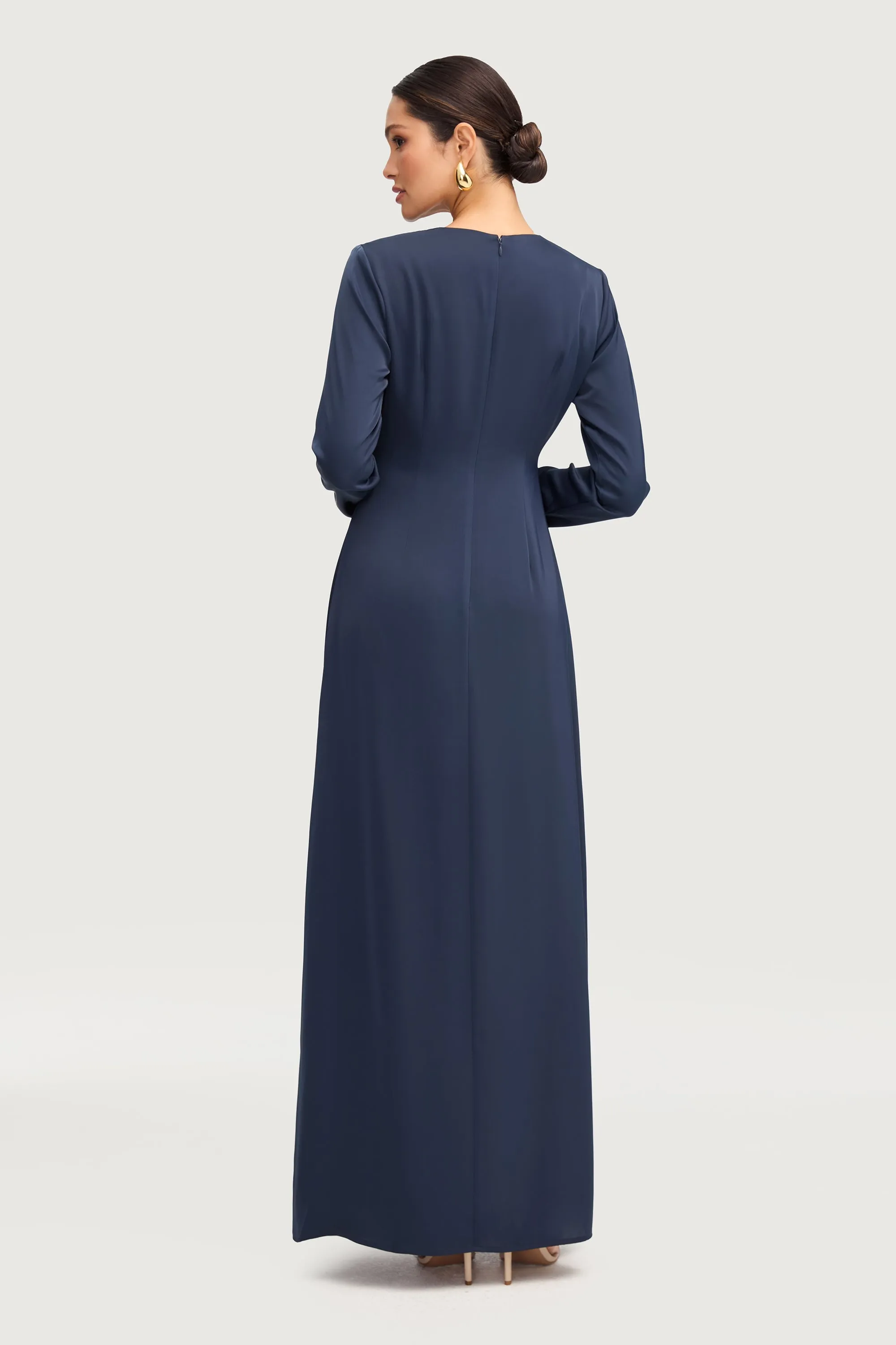 Safaa Two Piece Dress & Abaya Set - Twilight