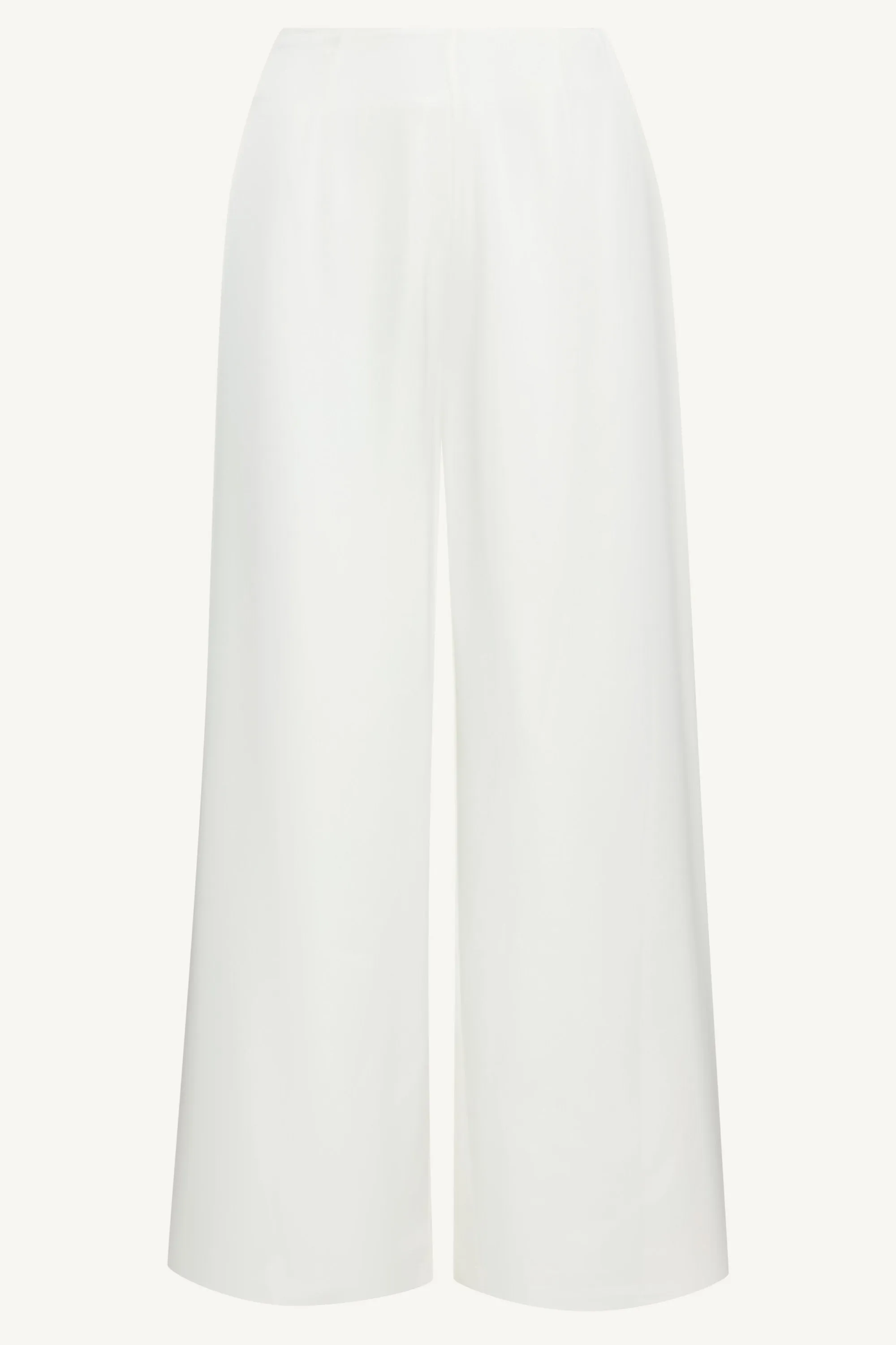 Satin Wide Leg Pants - White