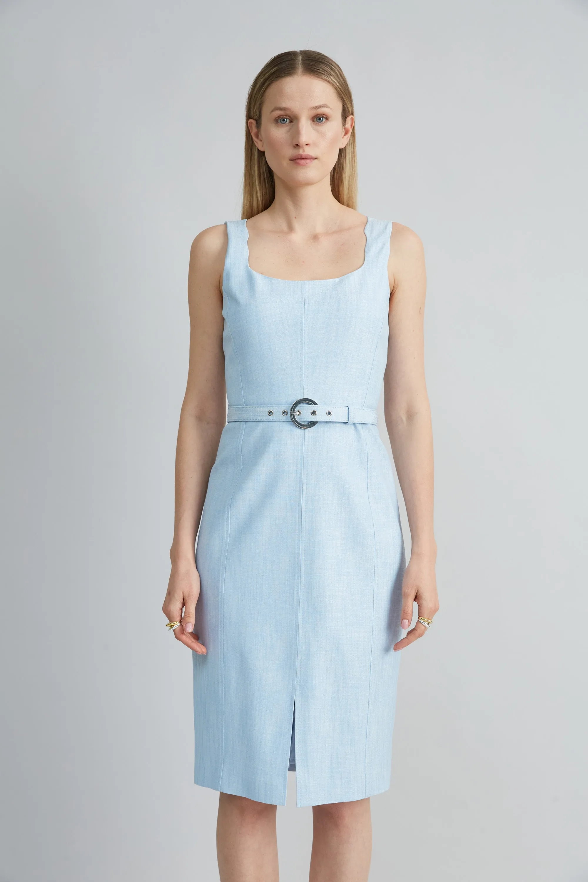 Scallop Melange Dress