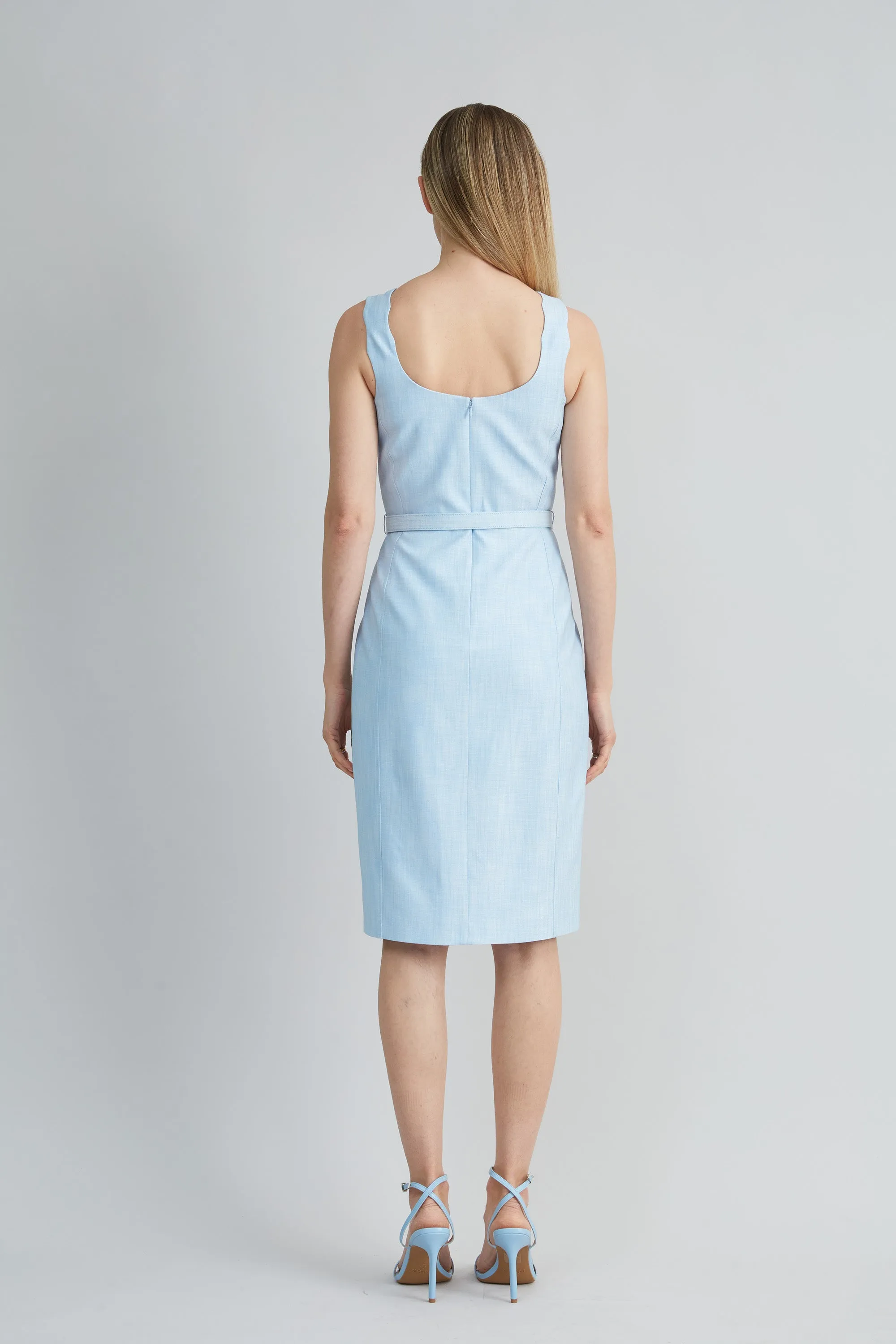 Scallop Melange Dress