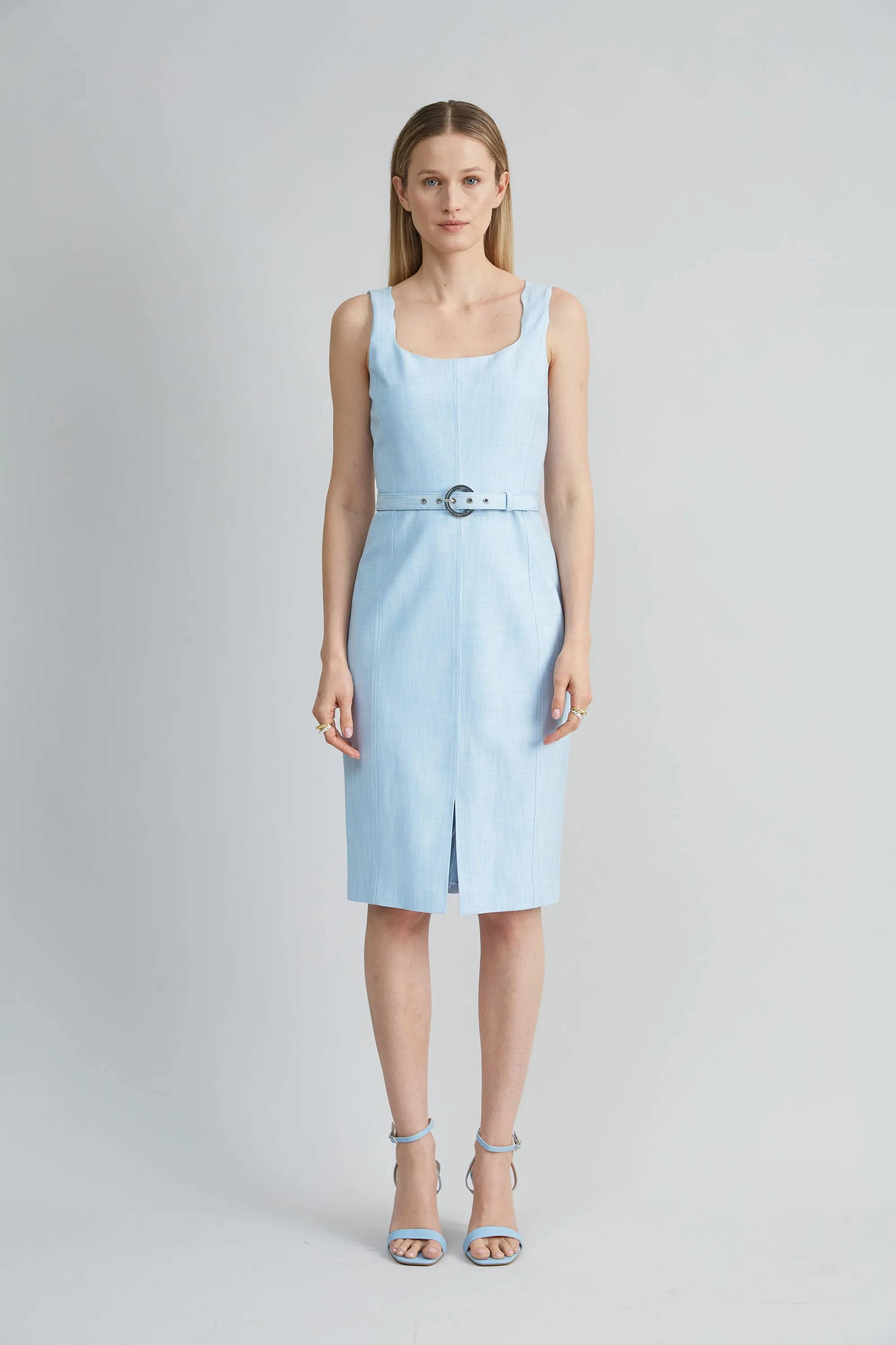 Scallop Melange Dress