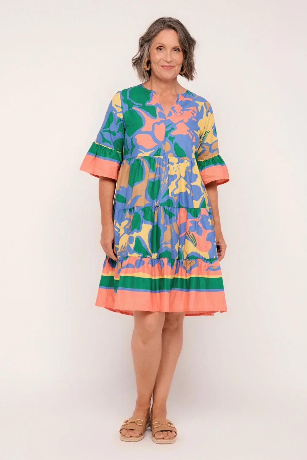 Scout Tiered Dress in Montego Bay