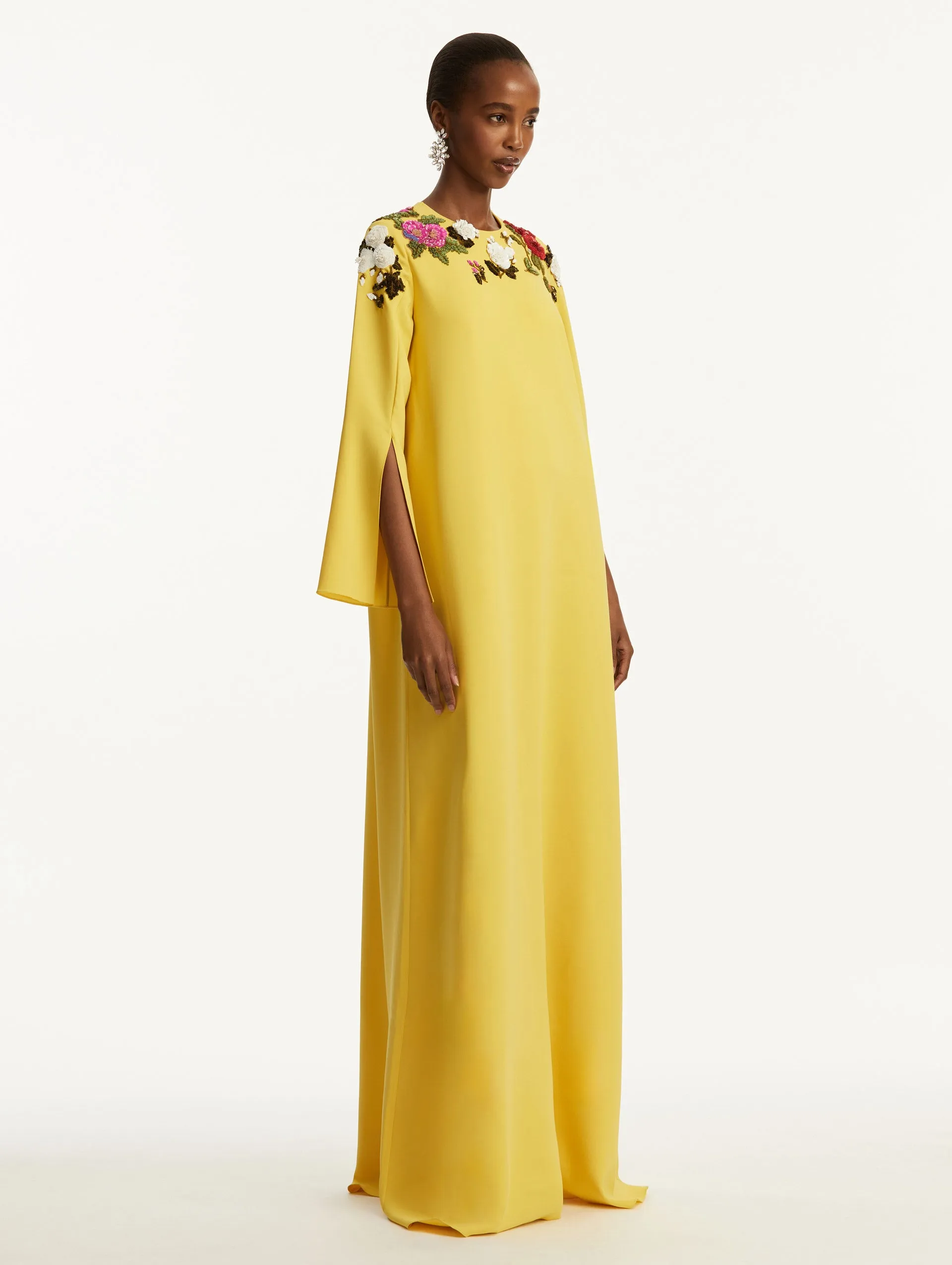 Sequin Rose Embroidered Caftan