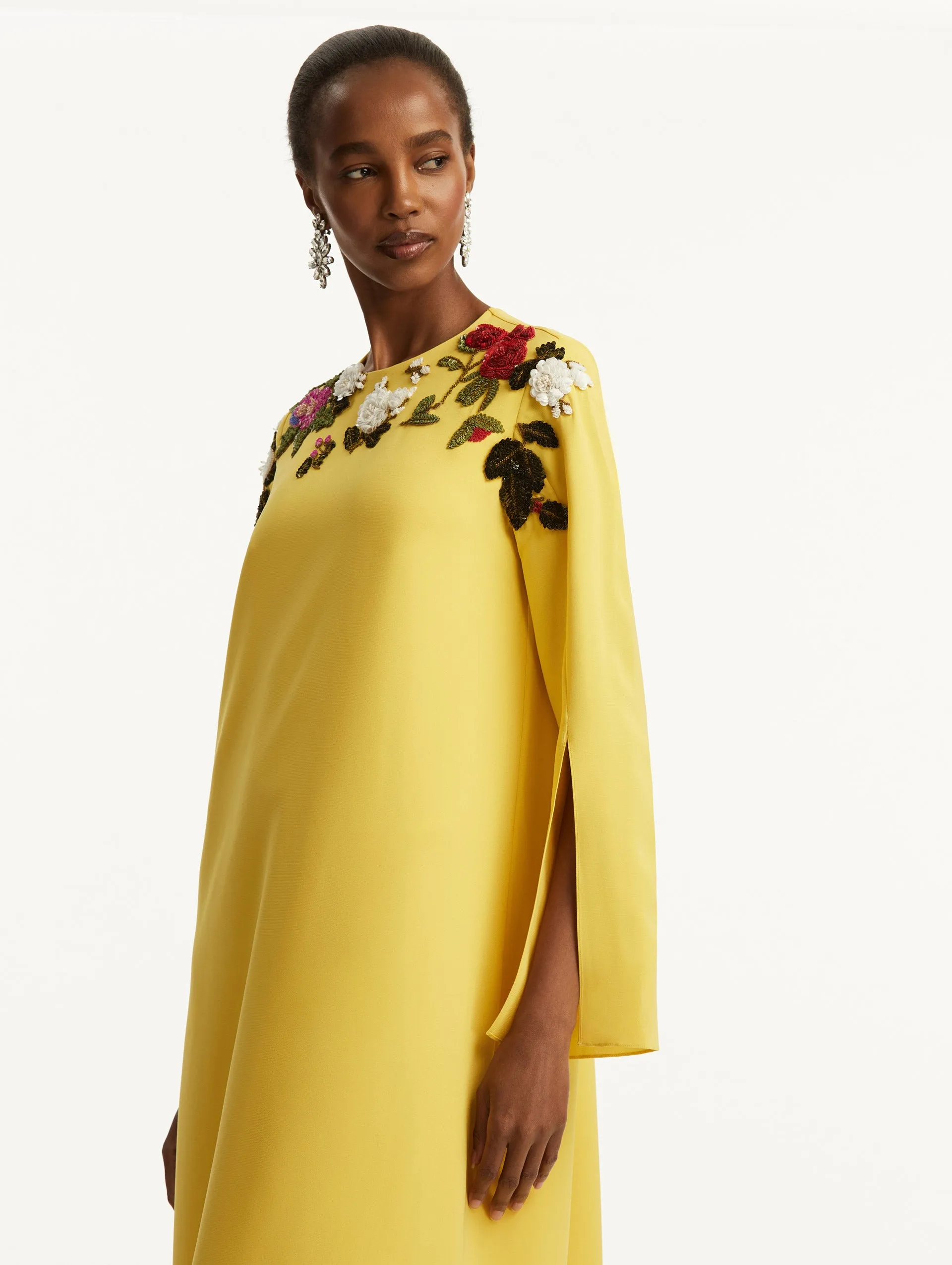 Sequin Rose Embroidered Caftan