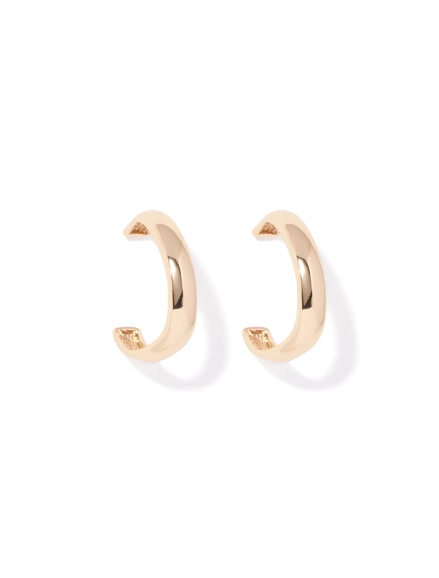 Signature Lila Large Curve Hoop Earrings