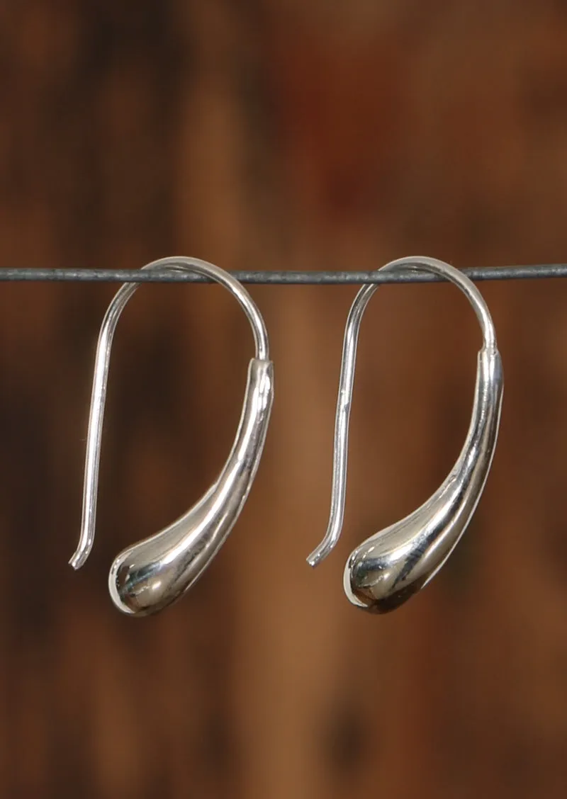 Silver Rain Drop Earrings