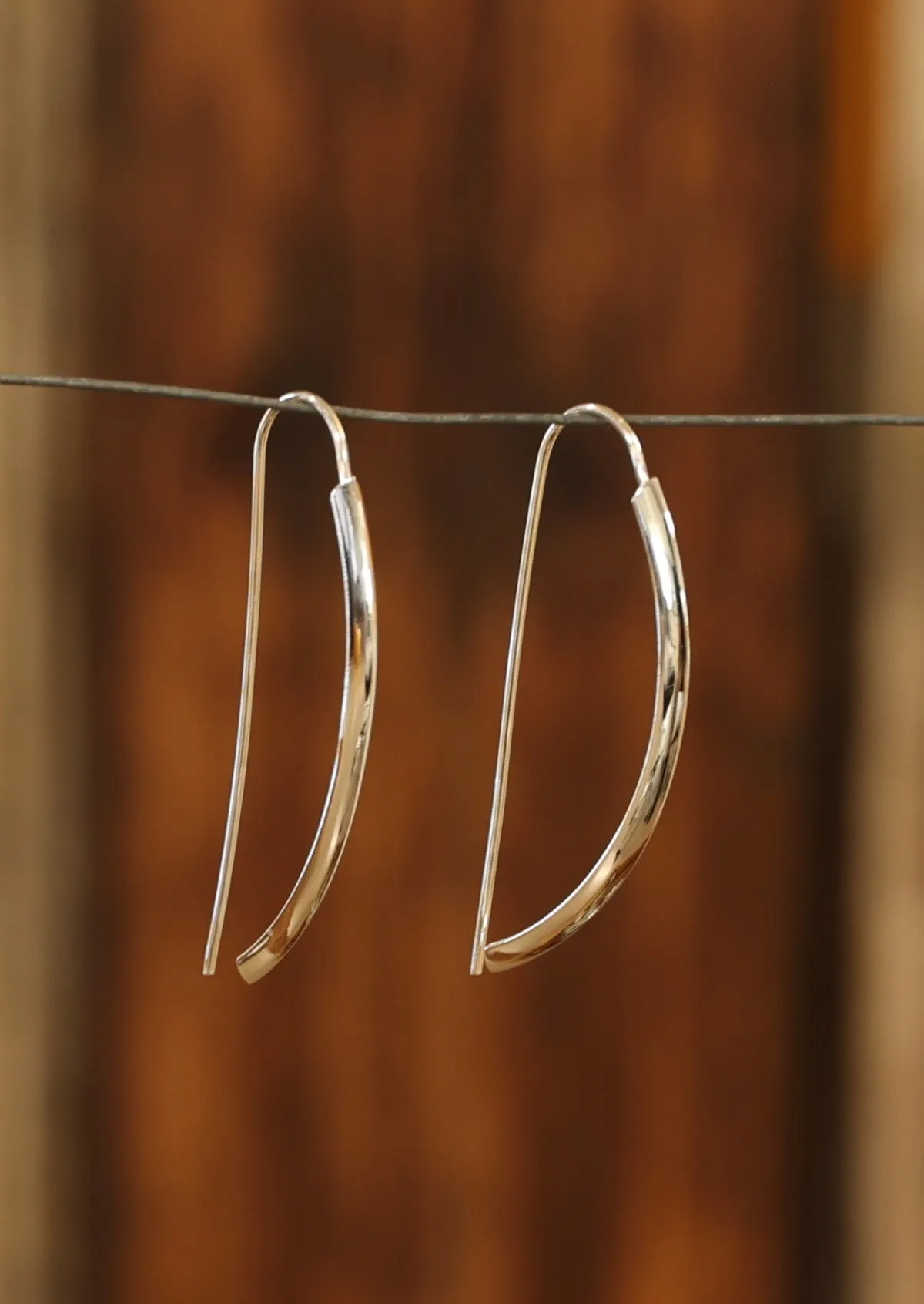 Sleek Silver Earrings