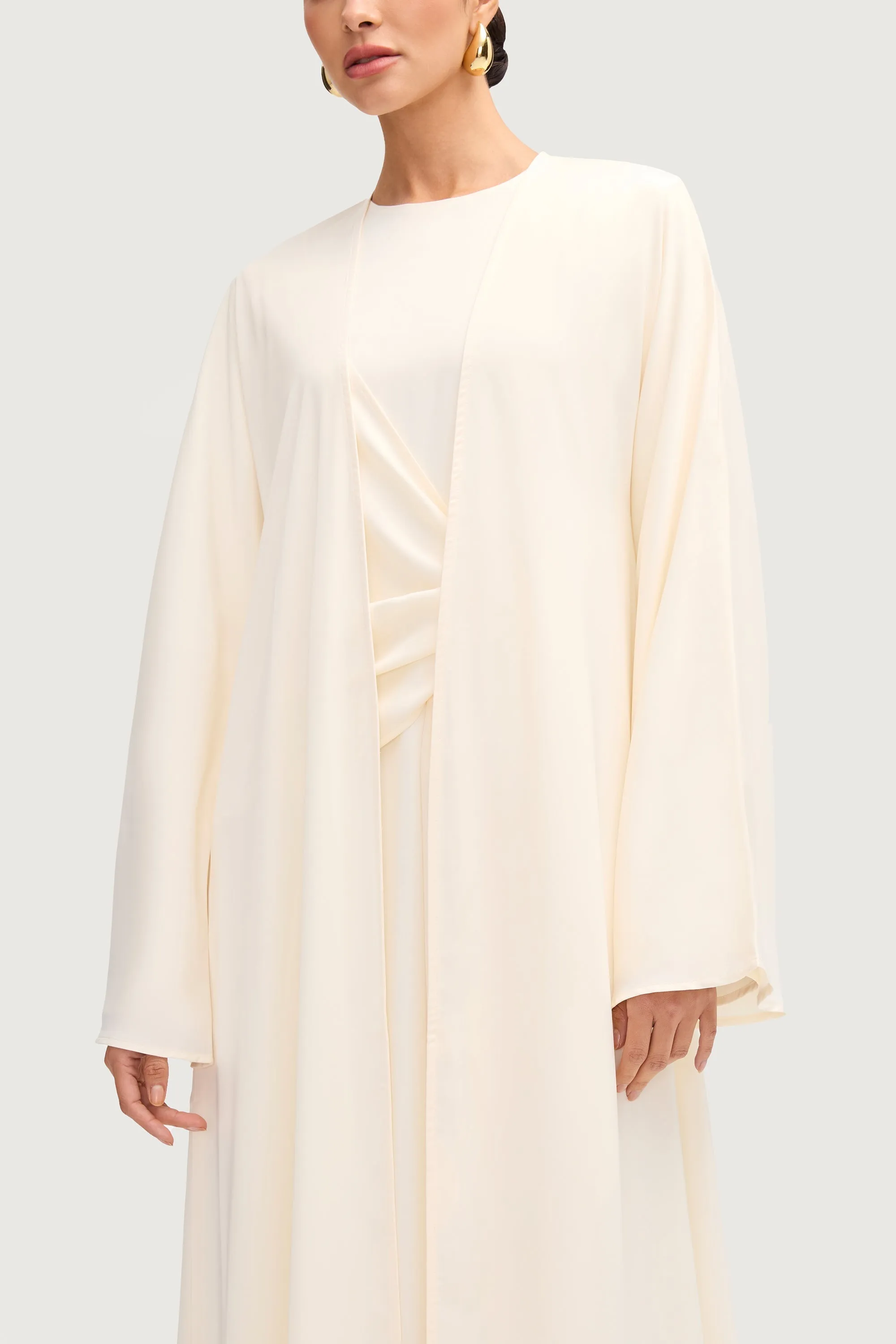 Sofia Open Abaya - Off White