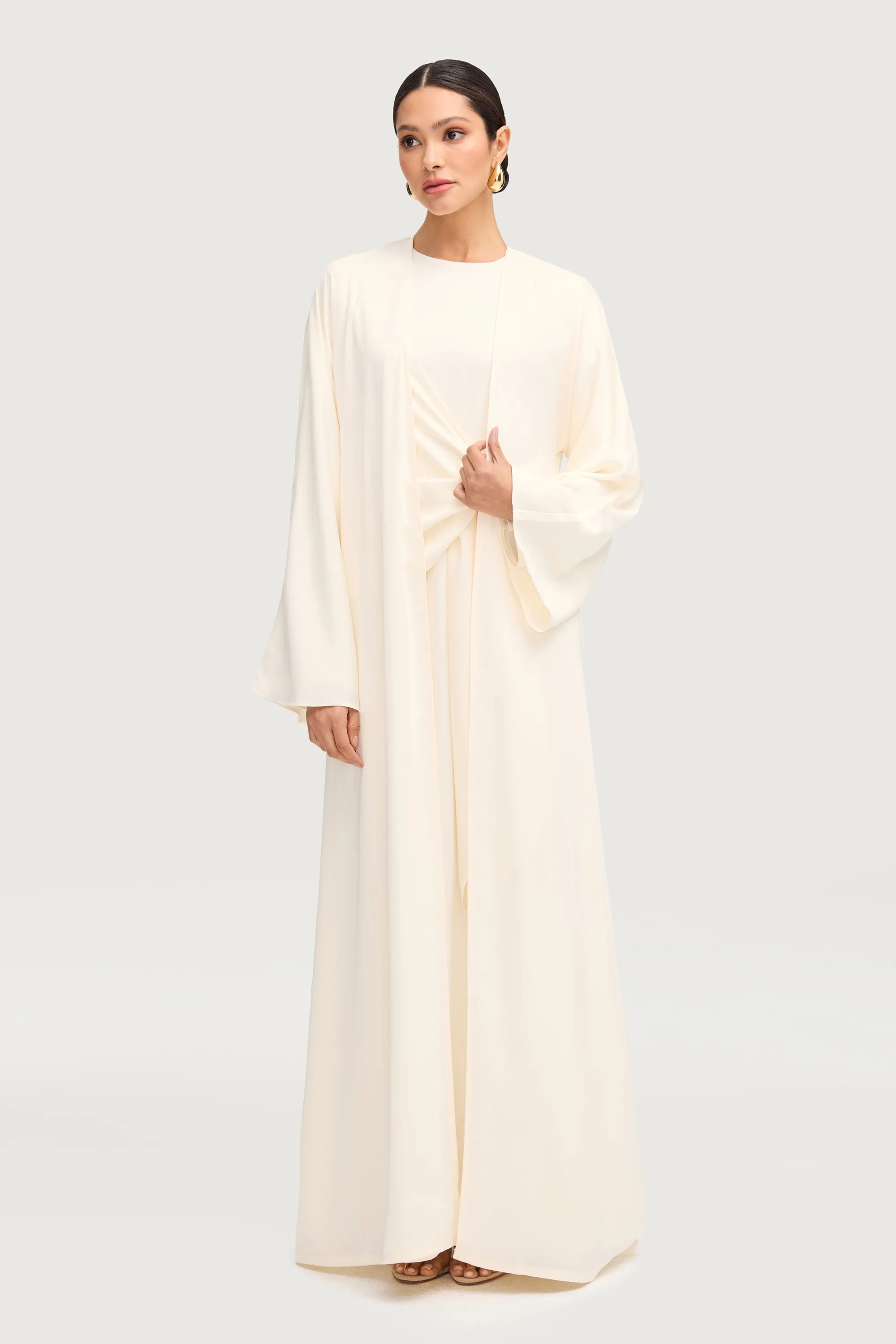 Sofia Open Abaya - Off White