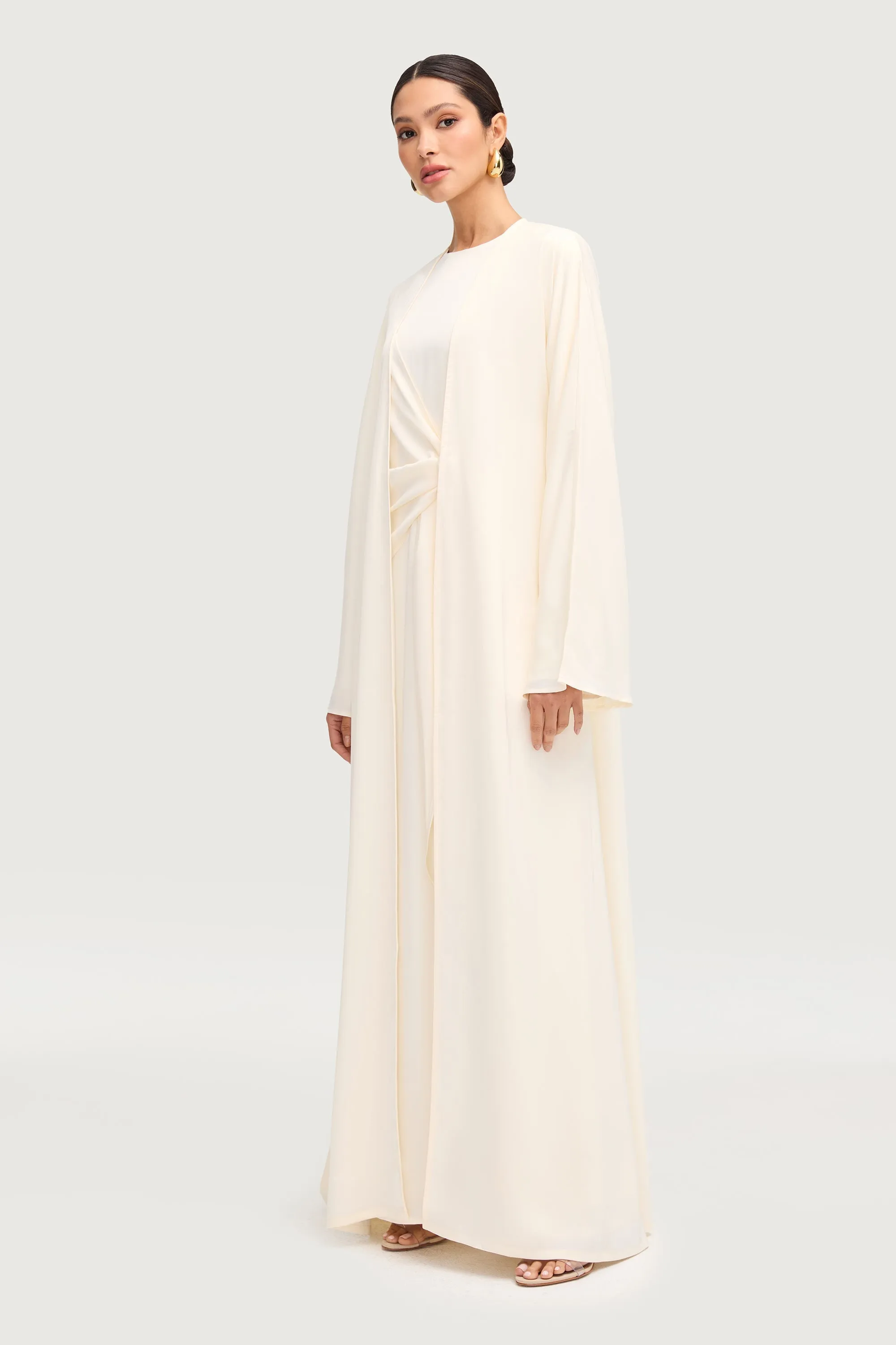 Sofia Open Abaya - Off White