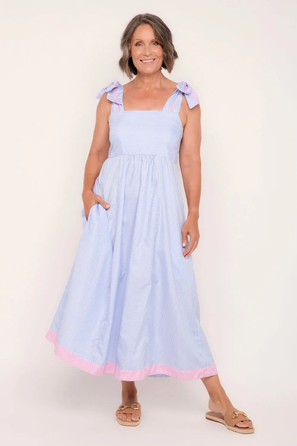 Solene Sun Dress in Sunny Day Stripes
