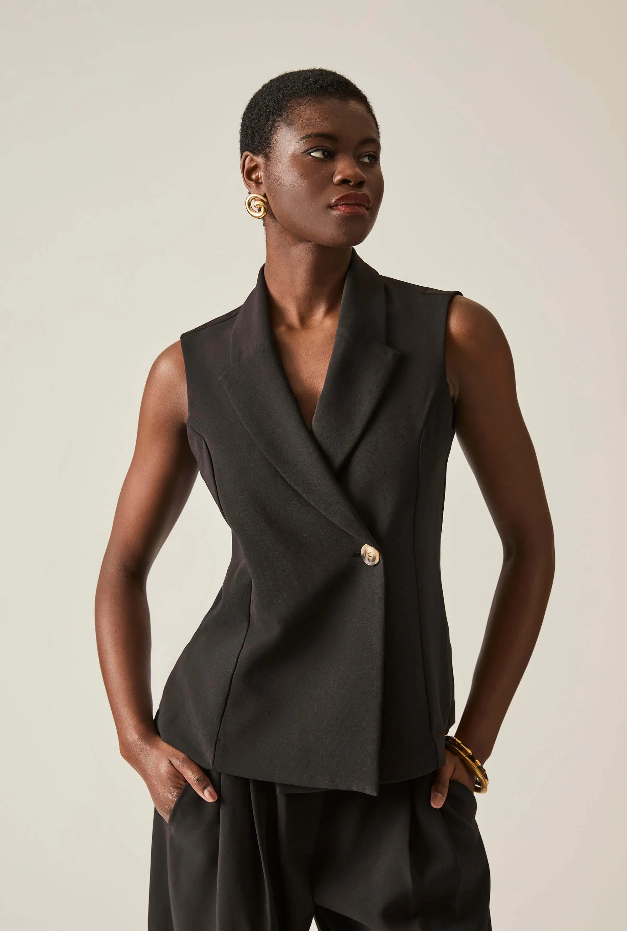 Suit Black Vest