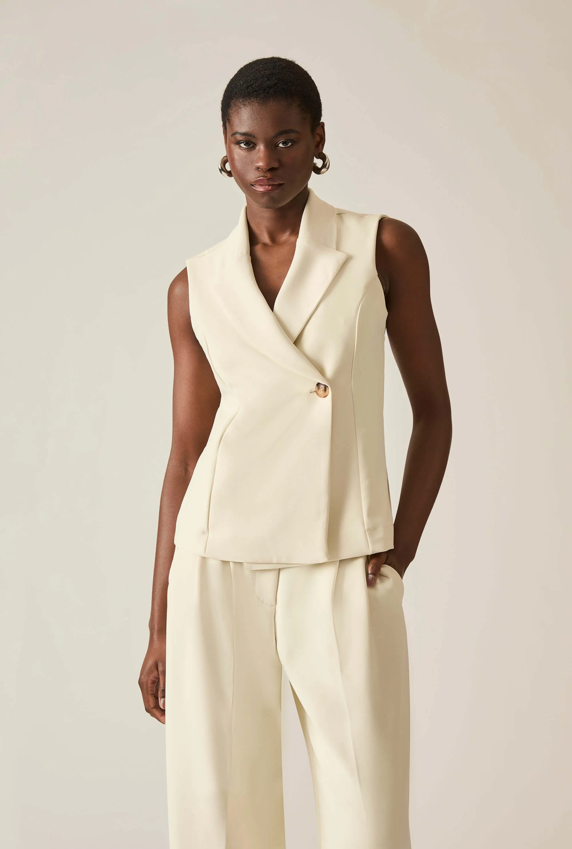 Suit Cream Vest