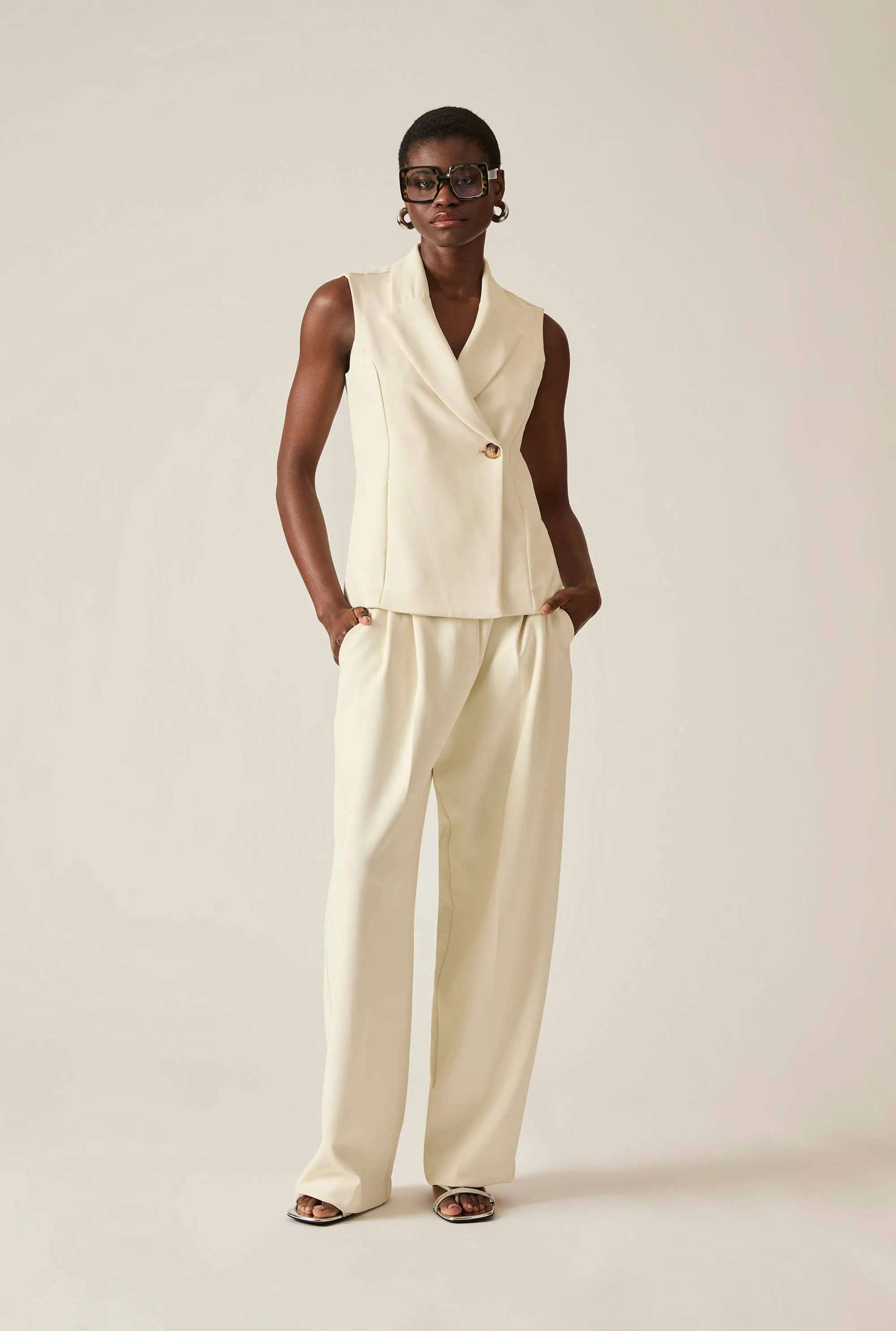 Suit Cream Vest