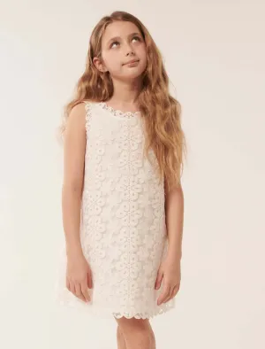 Talia Lace Scallop Teen Shift Dress