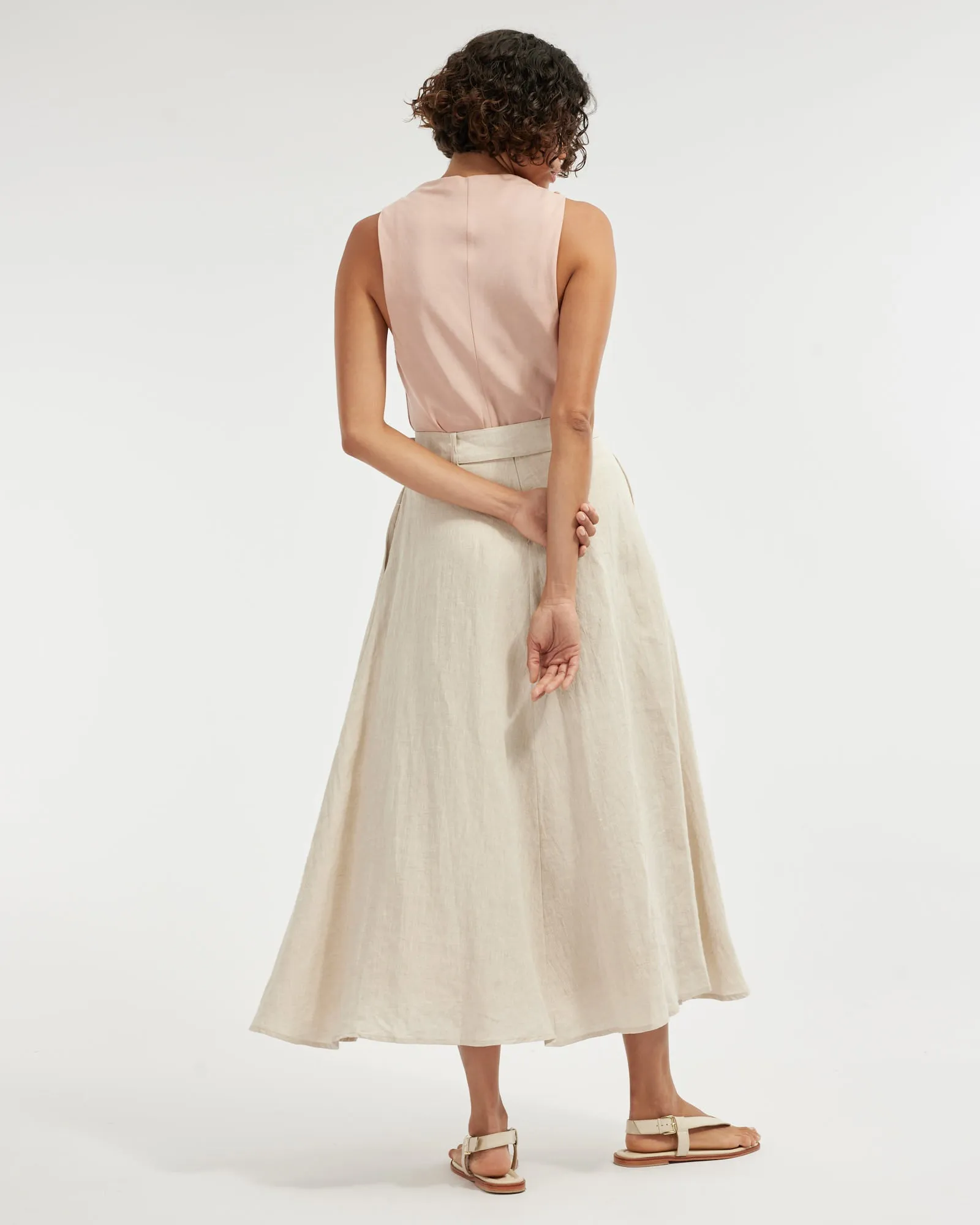 Tessa Shoulder Knot Top - Blush