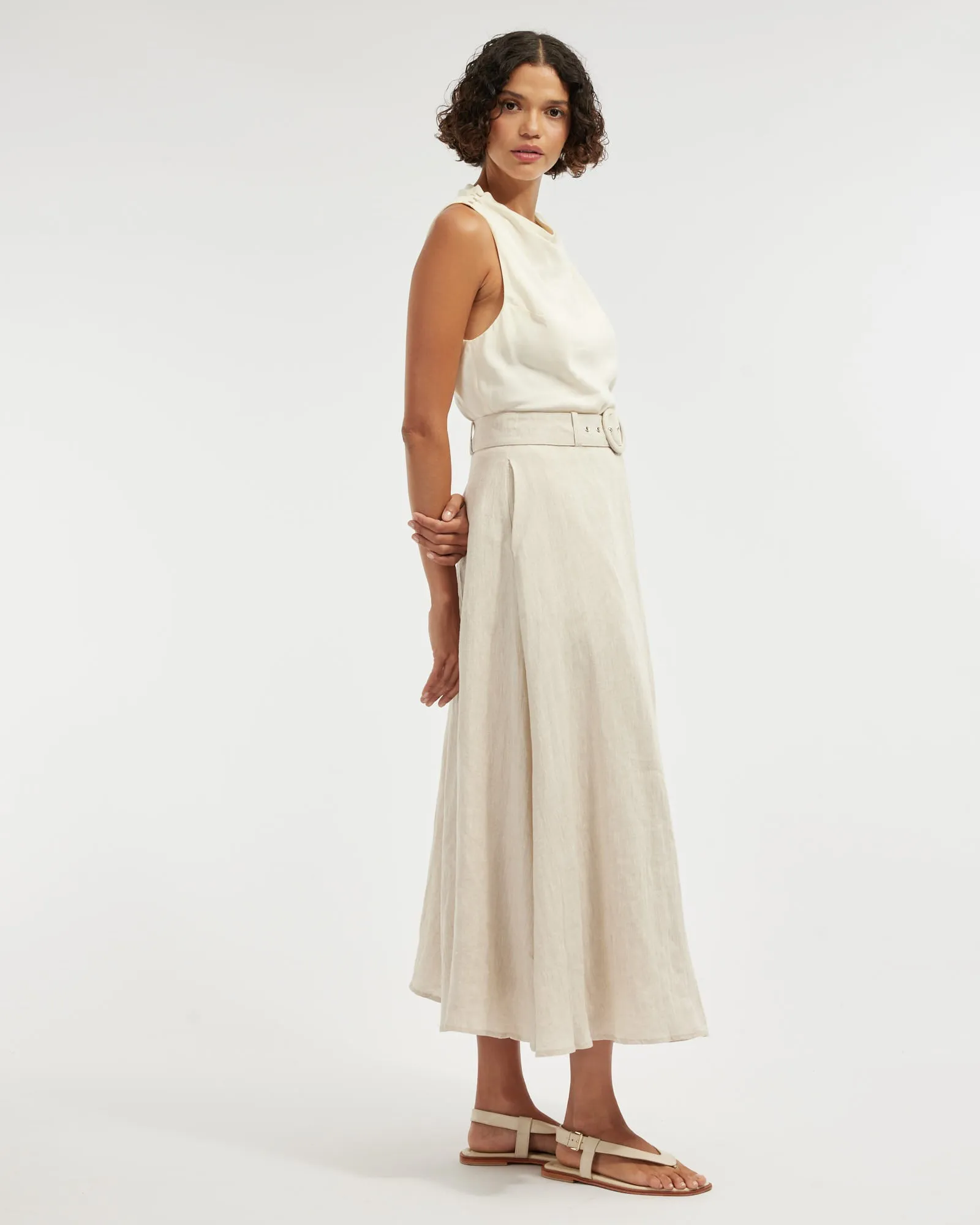Tessa Shoulder Knot Top - Cream