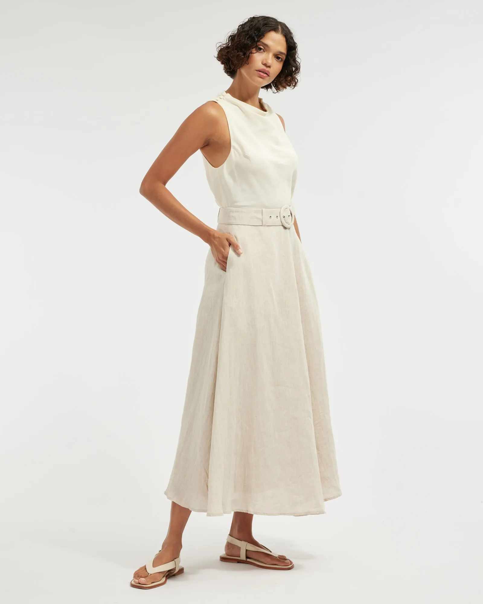 Tessa Shoulder Knot Top - Cream