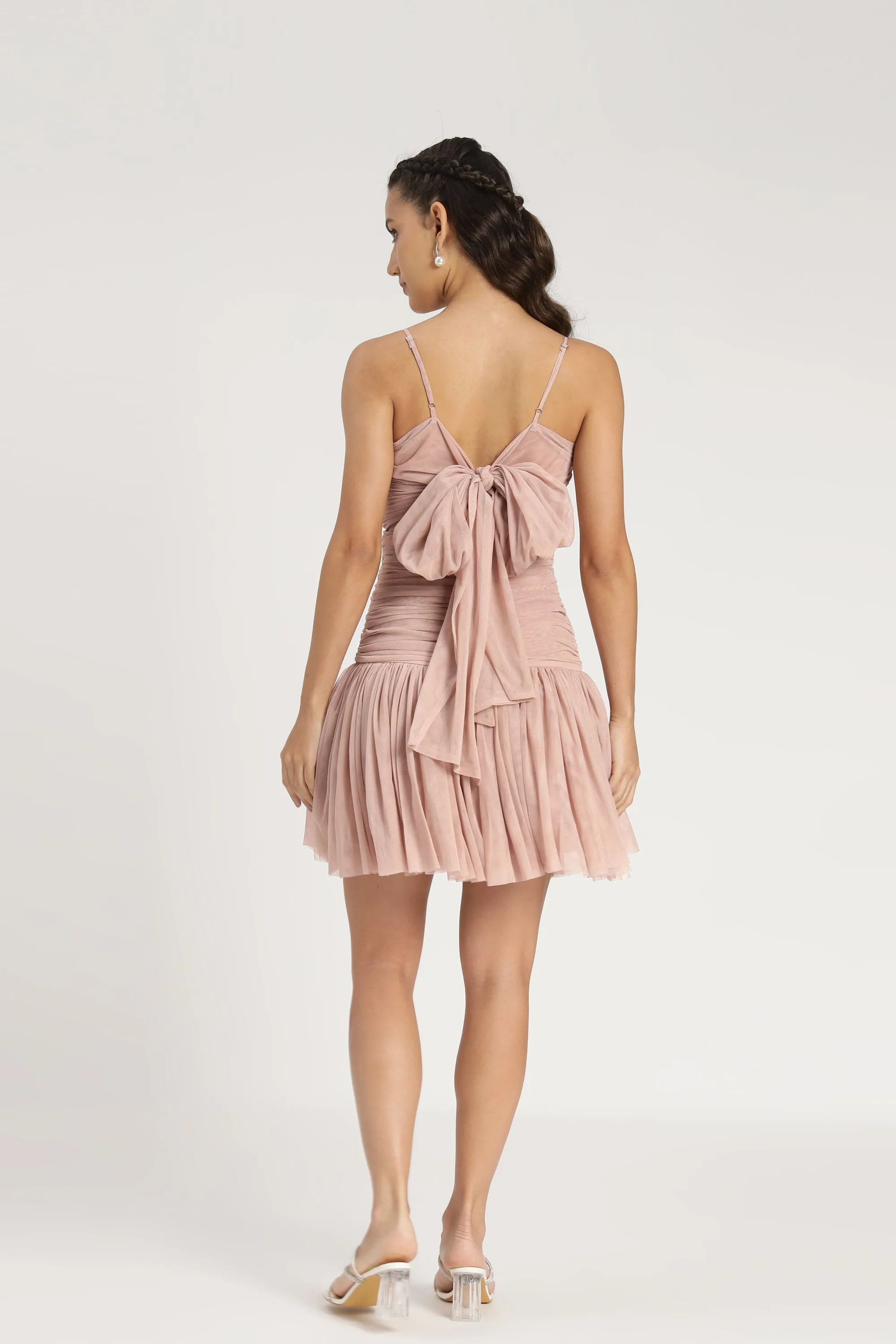 Theodora Mini Dress in Blush