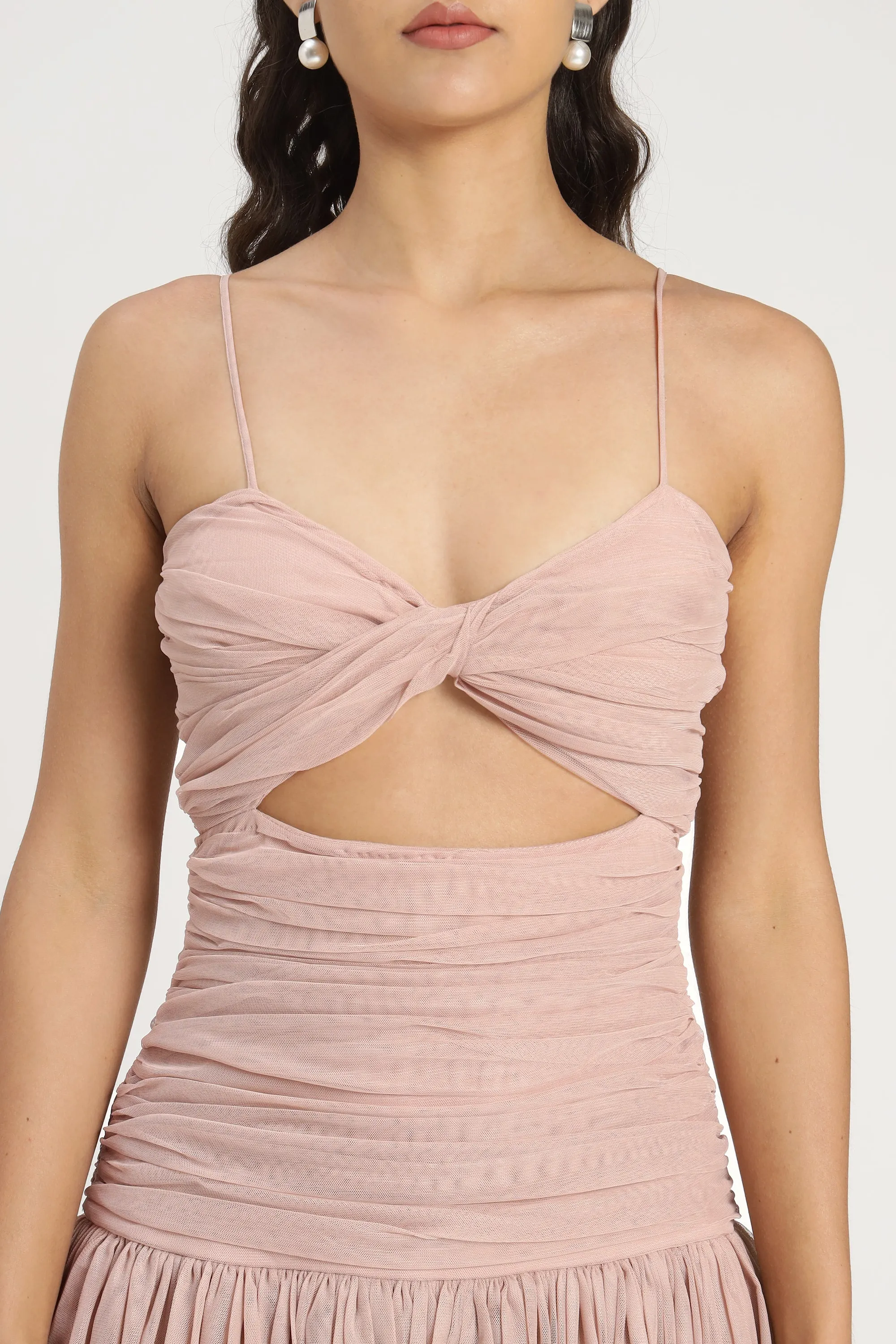 Theodora Mini Dress in Blush