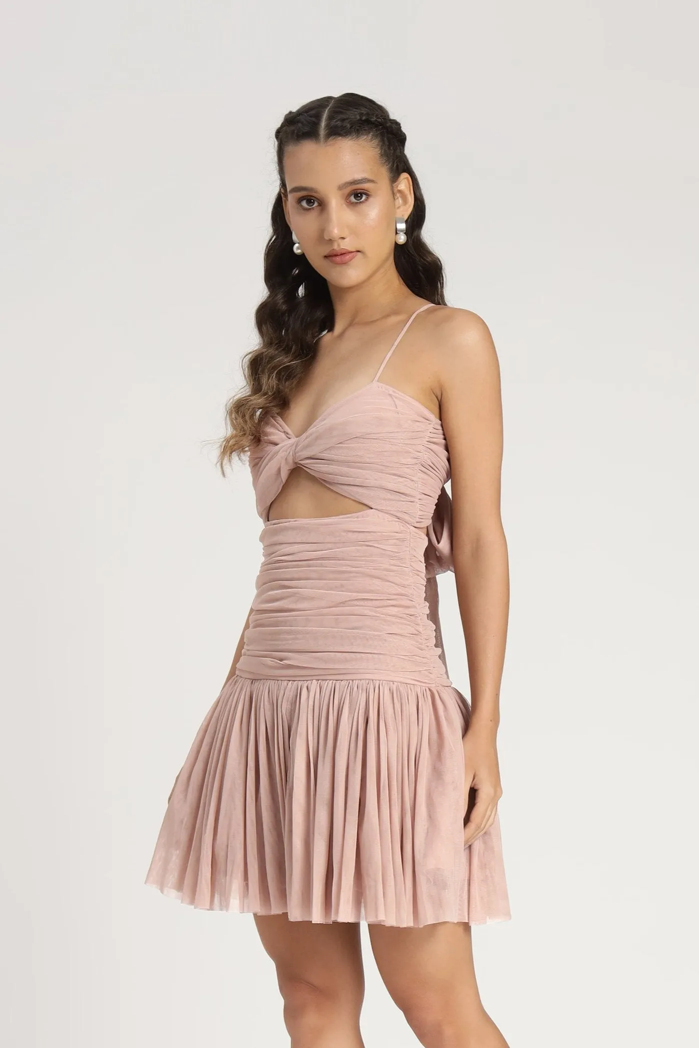 Theodora Mini Dress in Blush