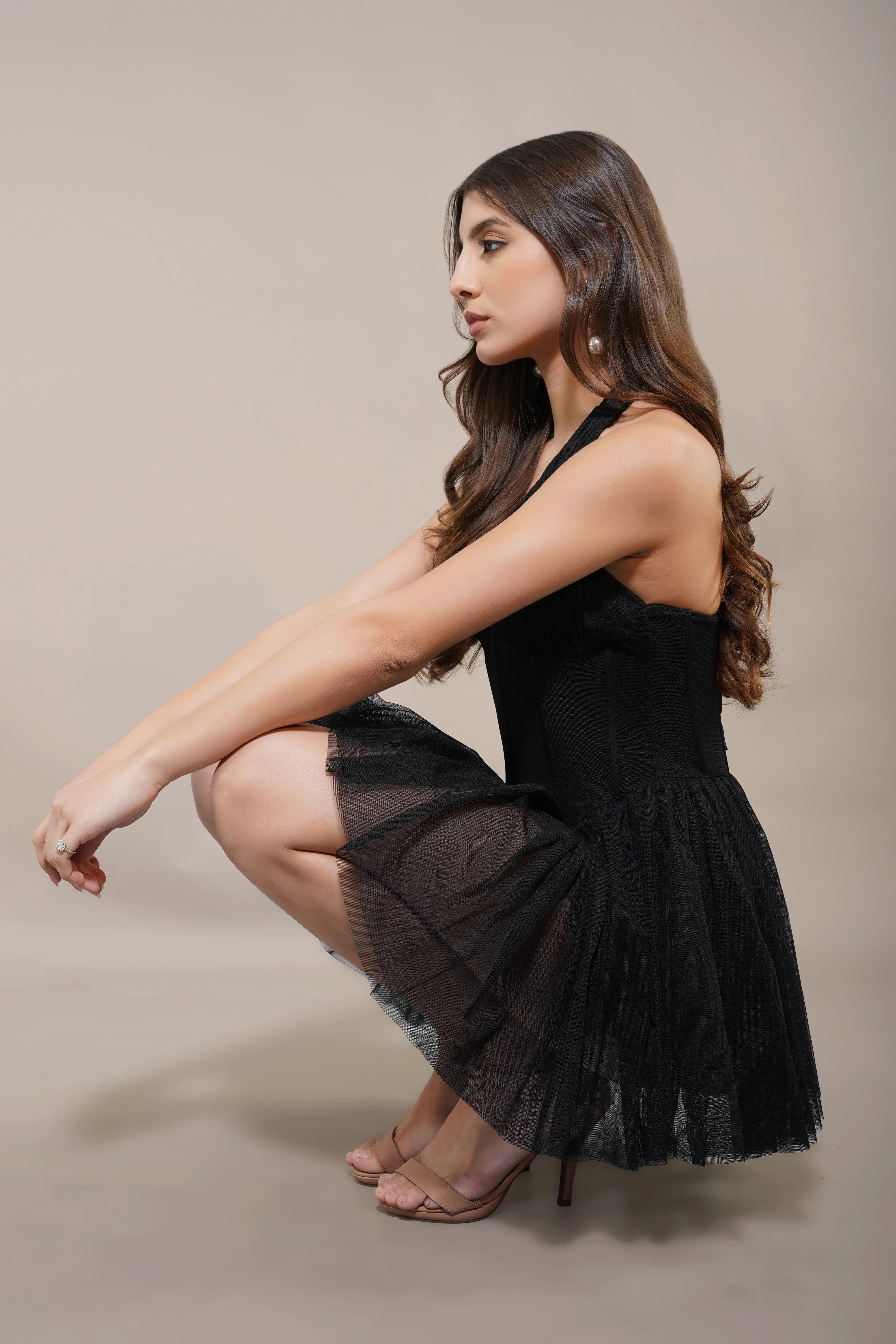 Therma Mini Dress in Black