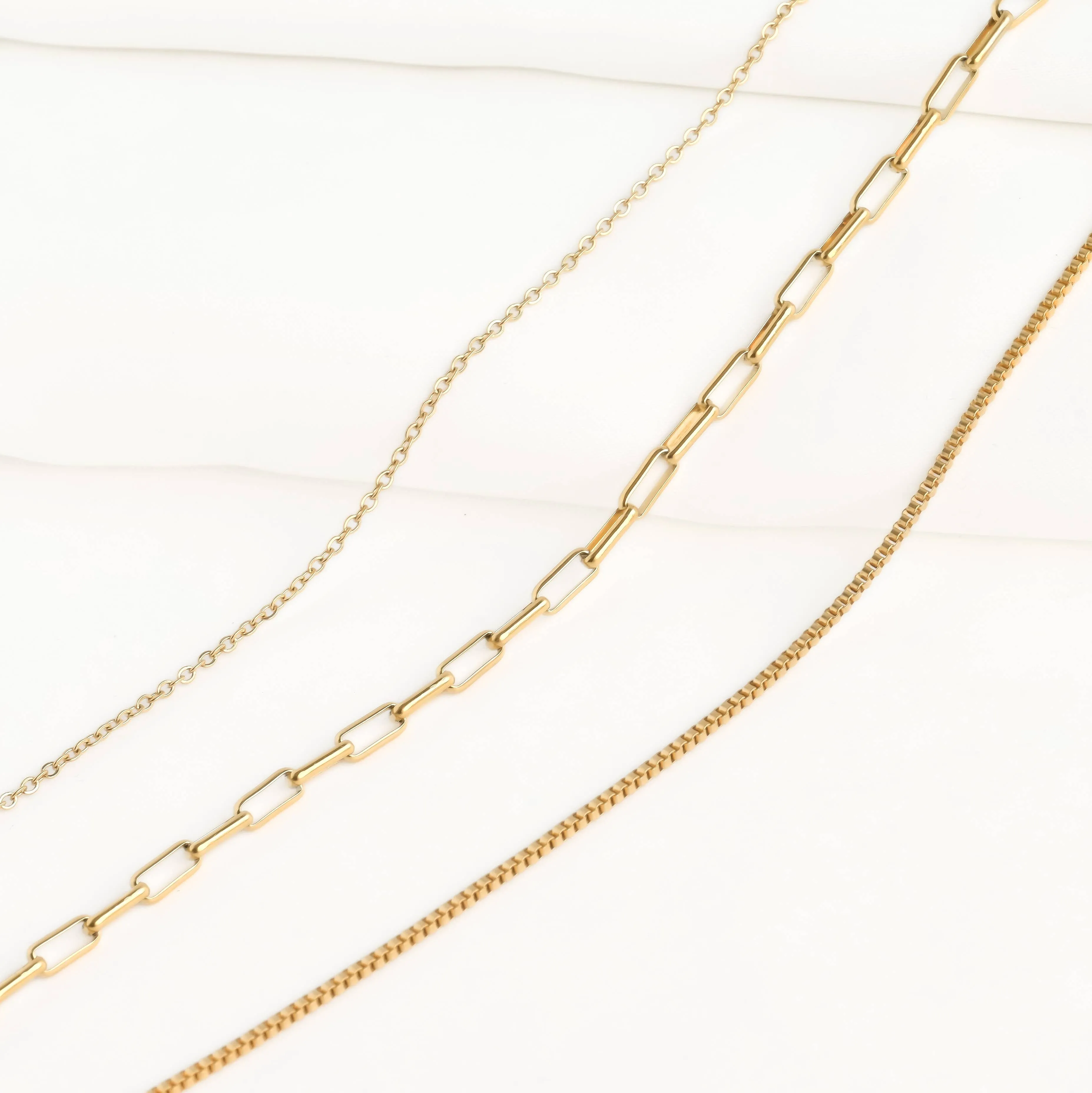 Triple Strand Chain Necklace