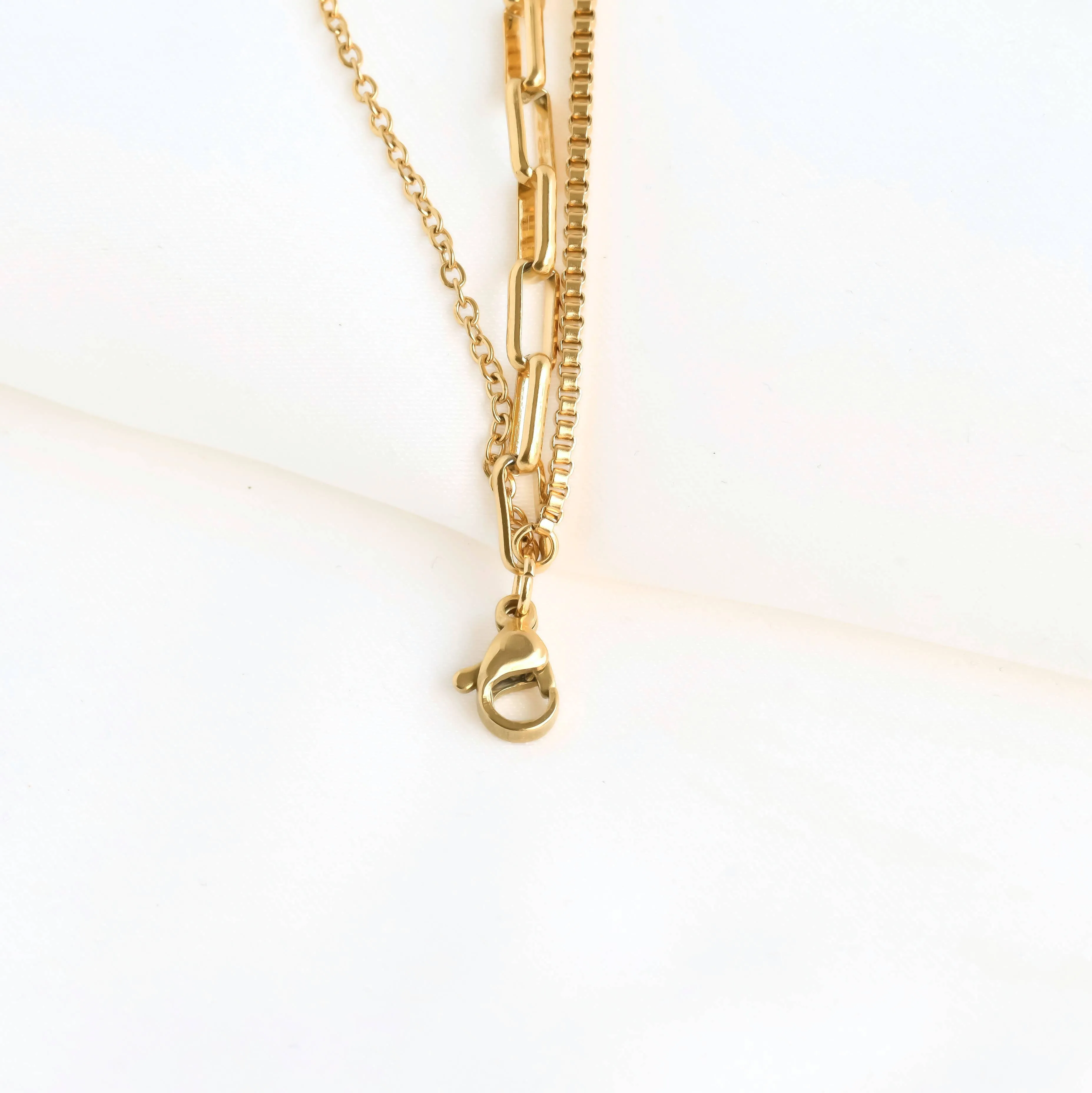 Triple Strand Chain Necklace