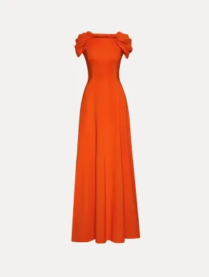 Twist-Detailed Cady Gown