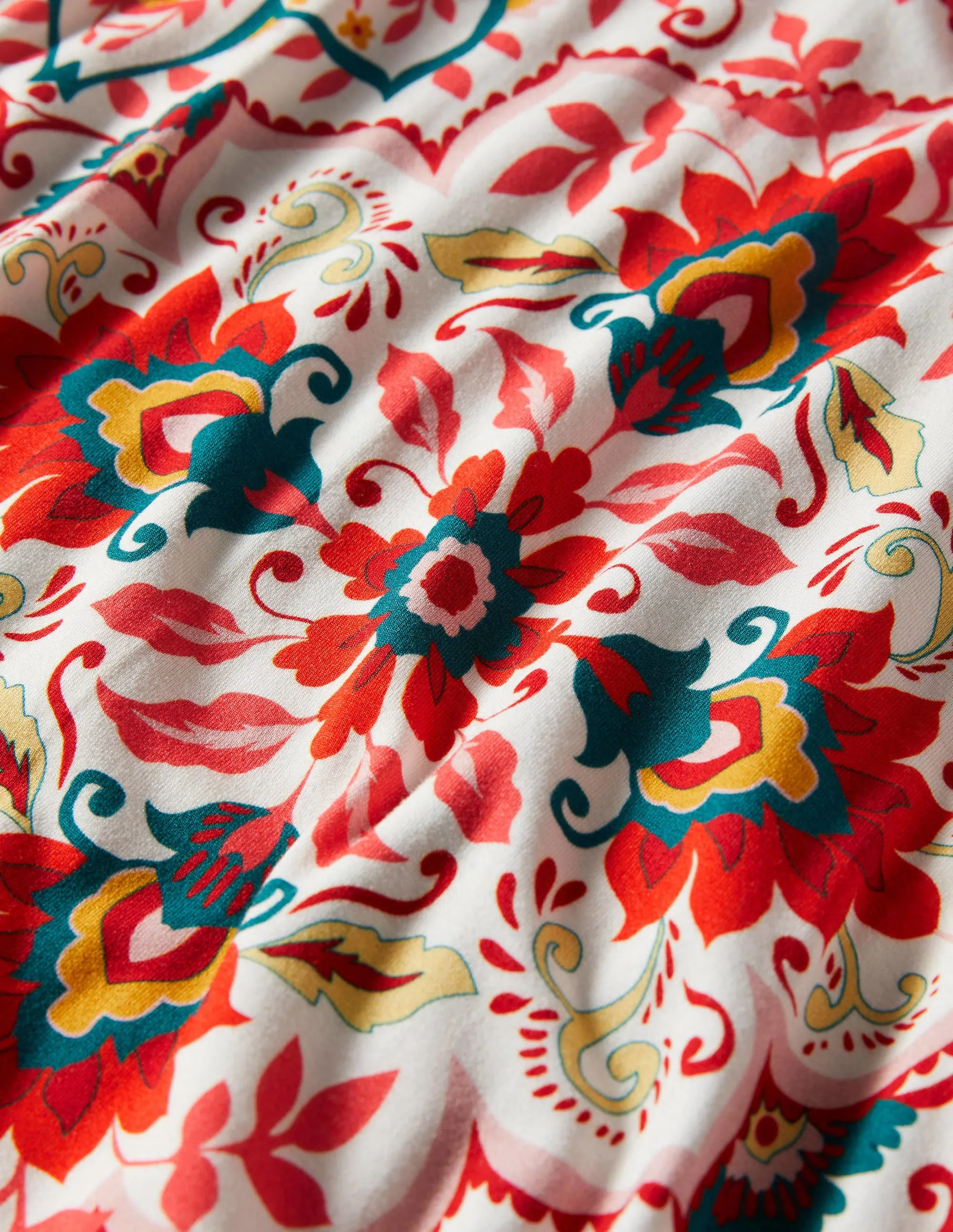 V-Neck Jersey Maxi Dress-Multi. Bloomsbury