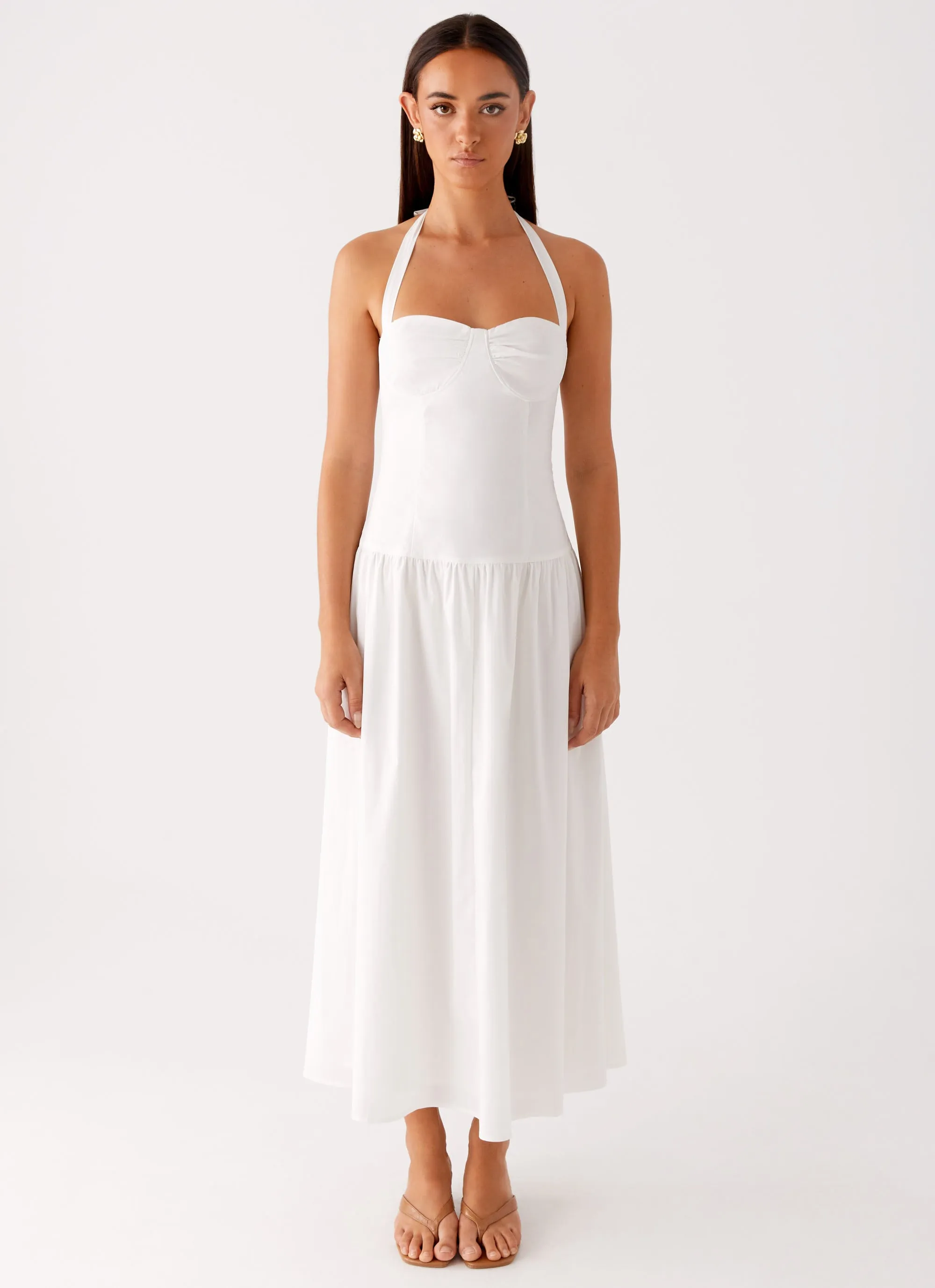 Vento Midi Dress - White