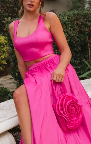 Vivianna Top ~ Dragonfruit Taffeta