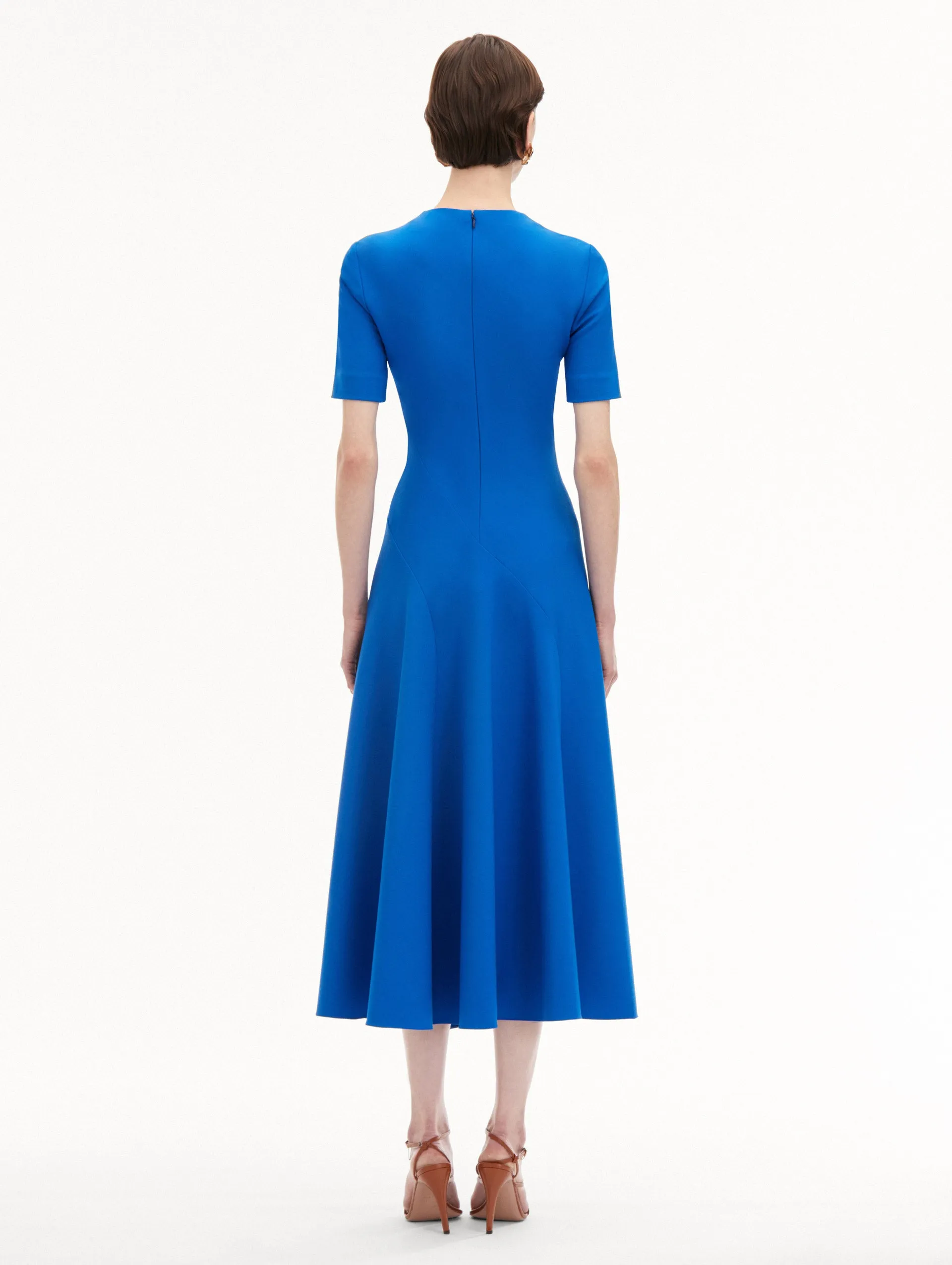 Wave Detail Midi Dress