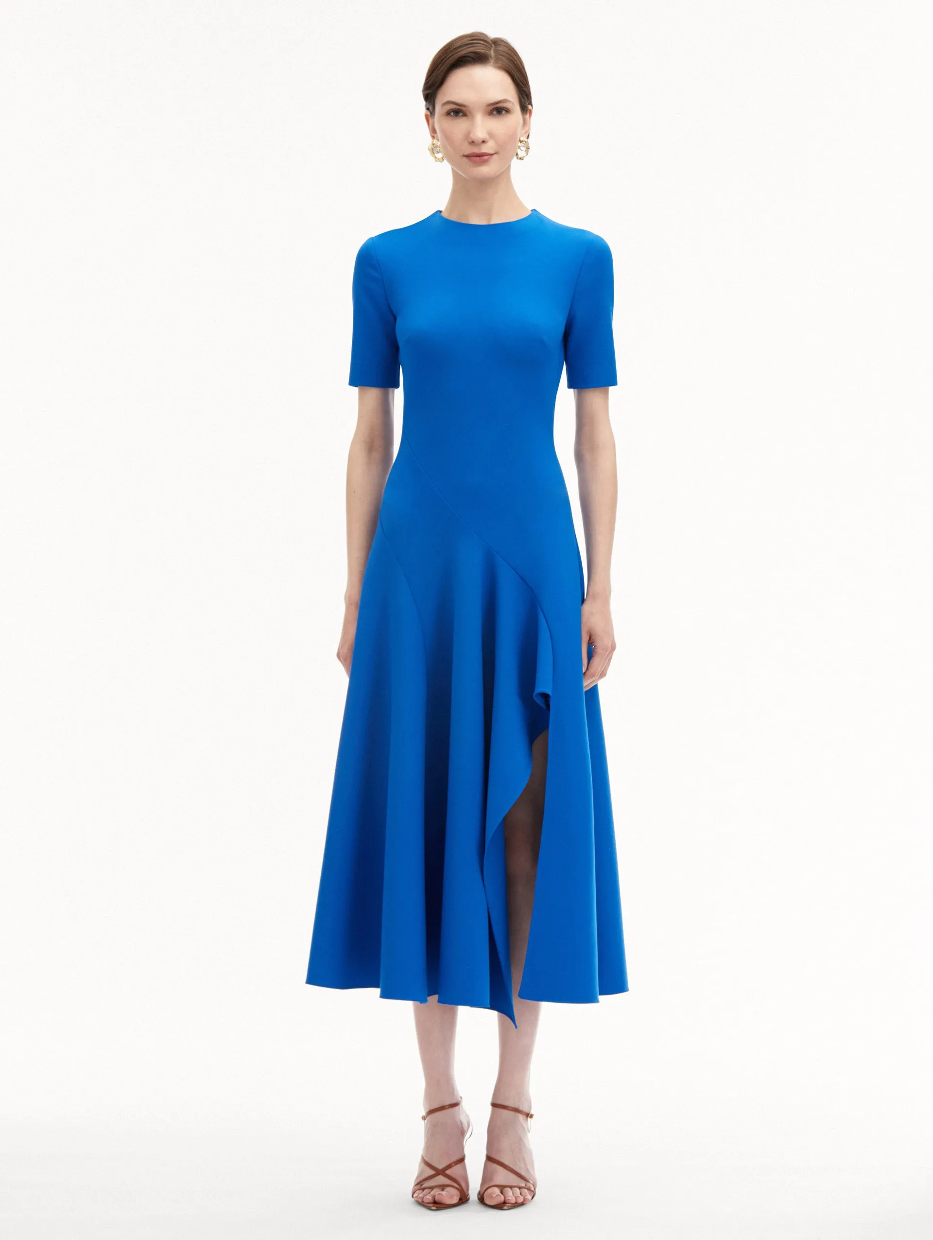 Wave Detail Midi Dress